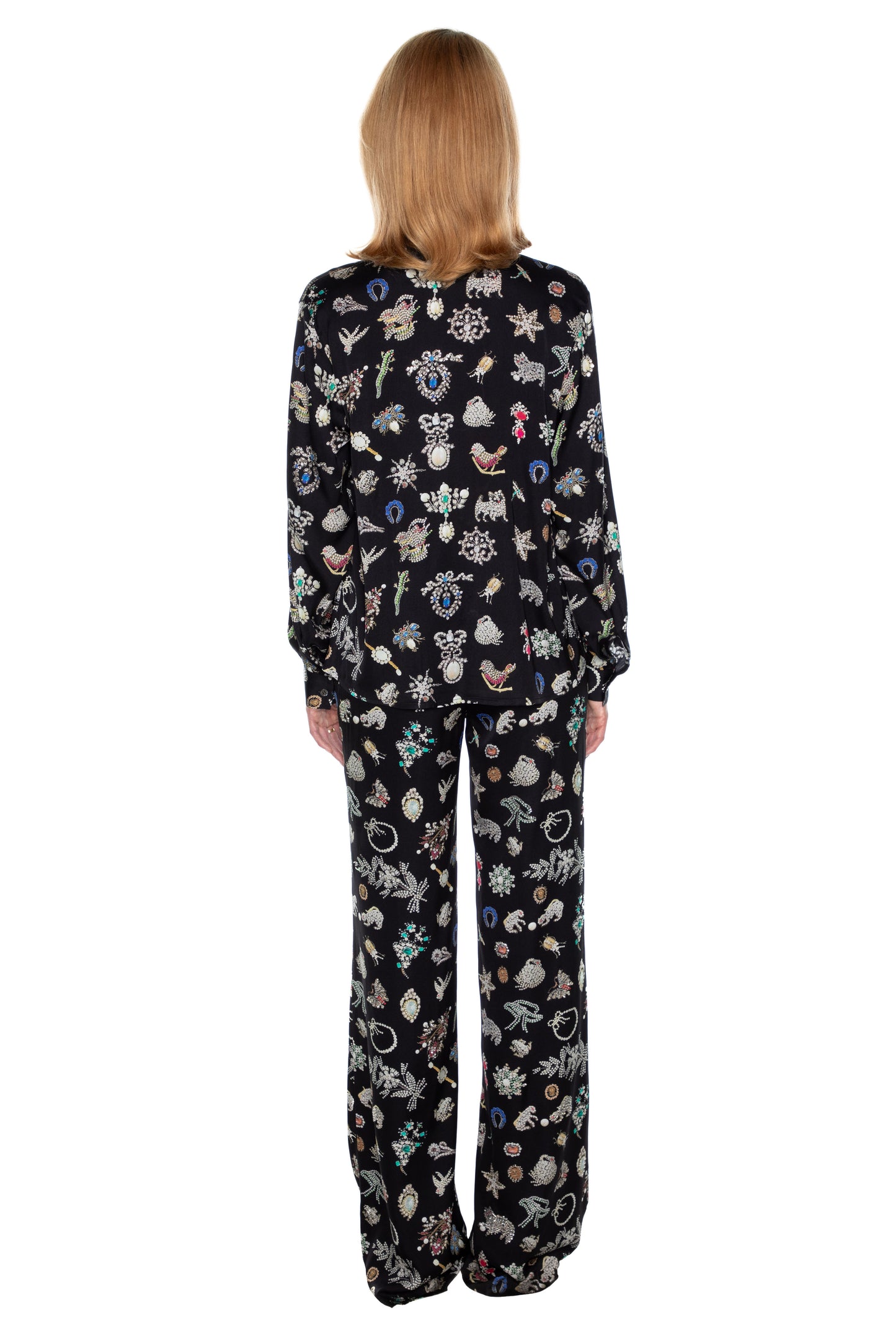 'BLACK DIAMOND PINS' SLIM AARONS PANTS - - Libertine