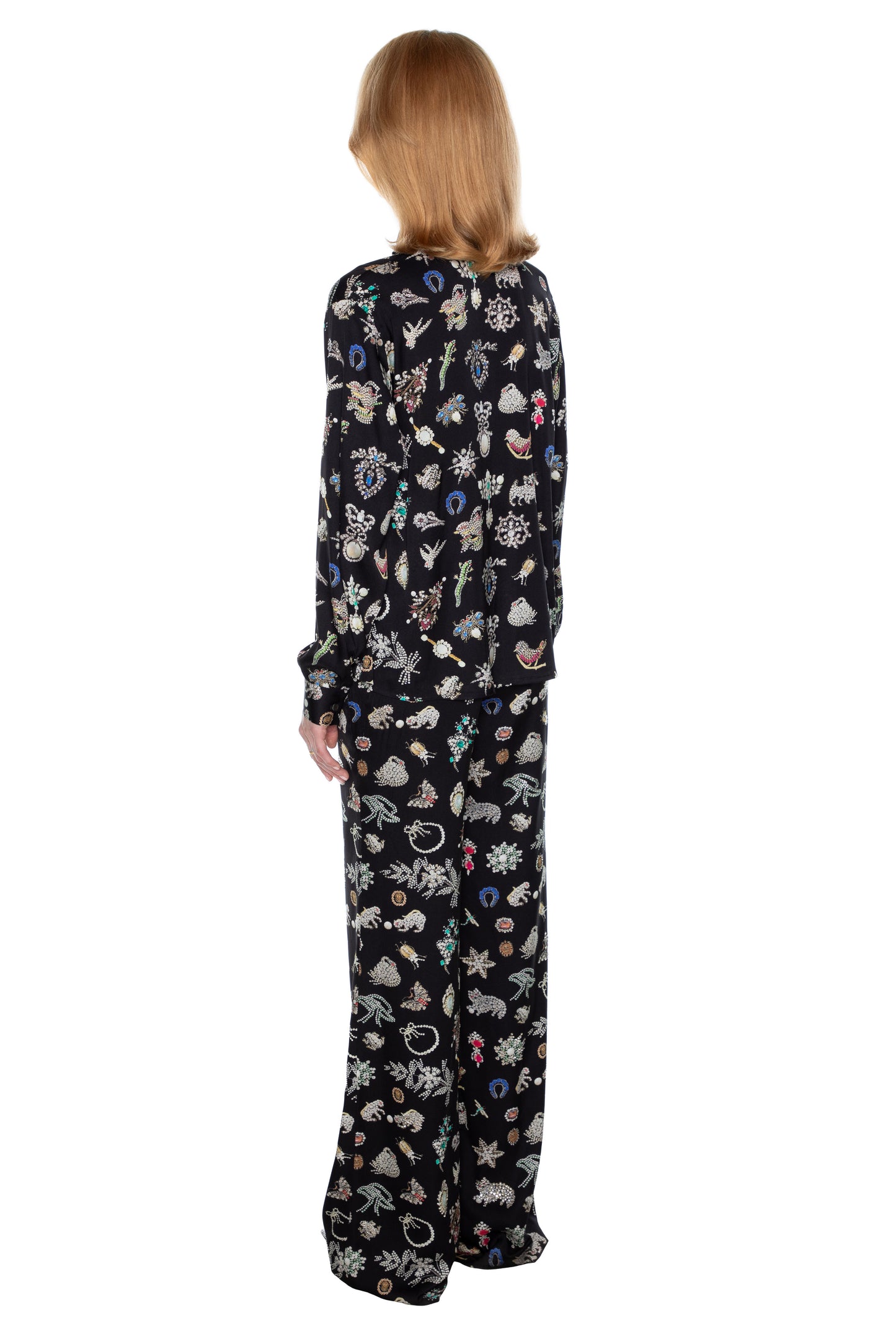 'BLACK DIAMOND PINS' SLIM AARONS PANTS - - Libertine