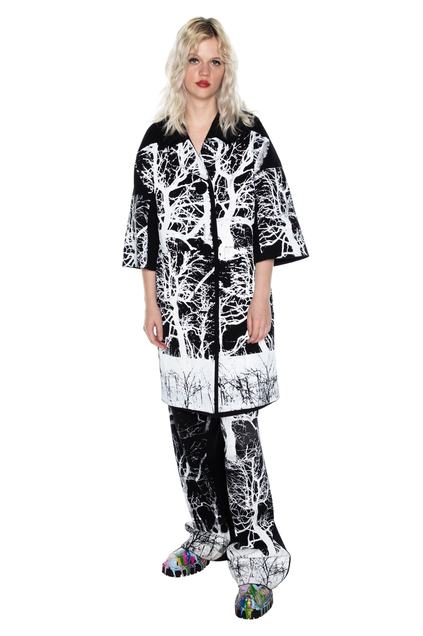 'MIDNIGHT FOREST' PATCH POCKET COAT - - Libertine