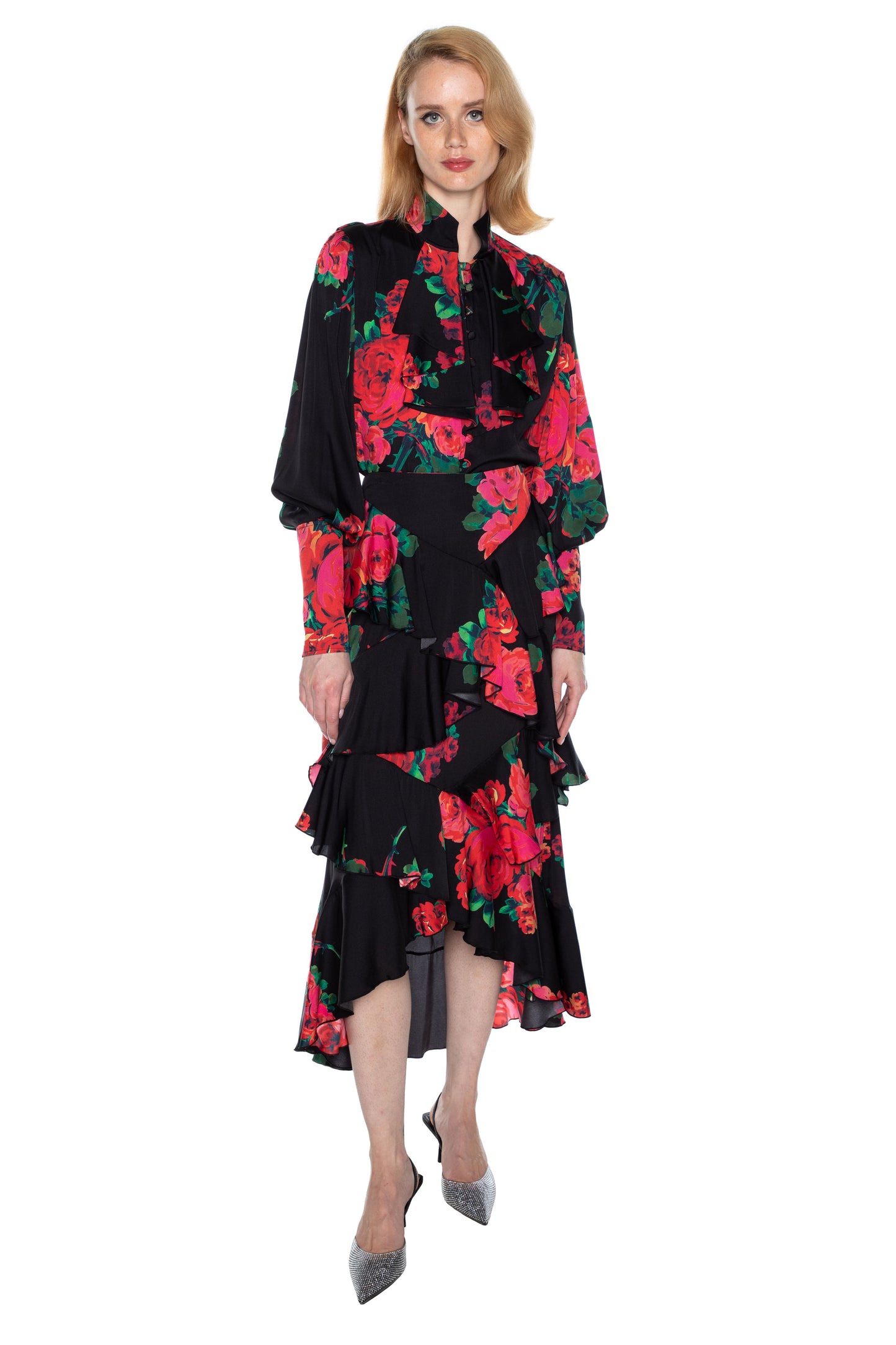 'SEVILLE ROSE' SHORTIE RUFFLE SKIRT - - Libertine