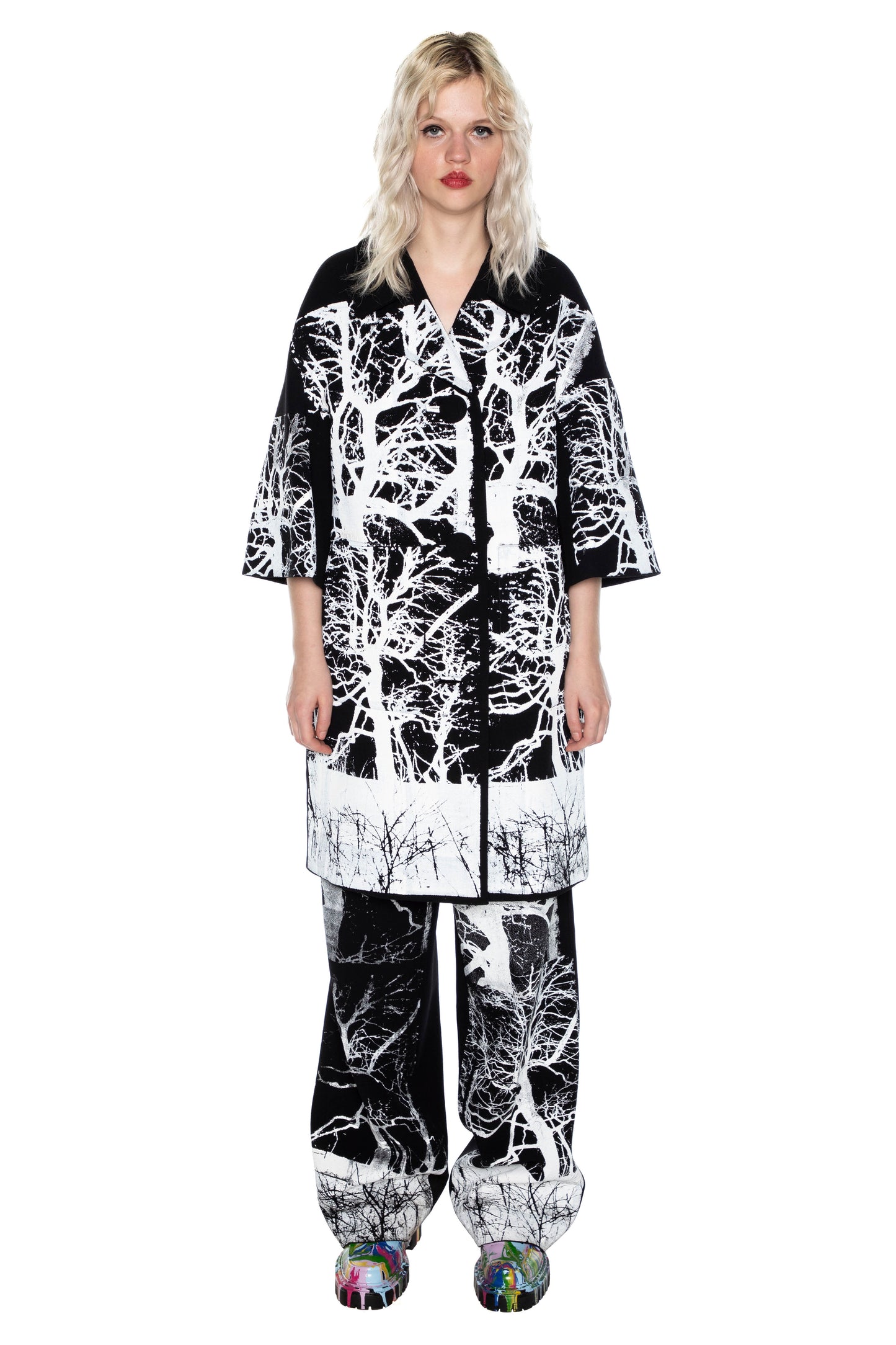 'MIDNIGHT FOREST' PATCH POCKET COAT - - Libertine