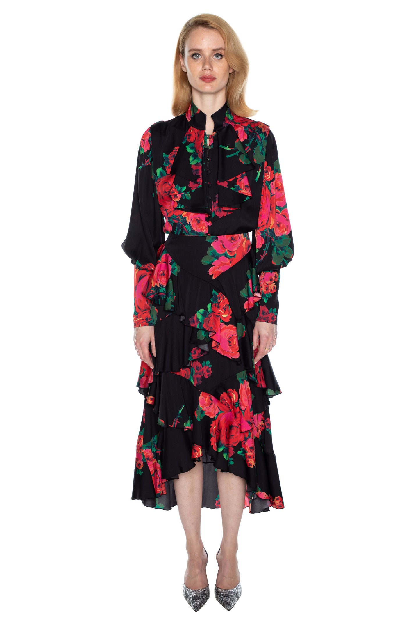 'SEVILLE ROSE' BISHOP SLEEVE BLOUSE - - Libertine