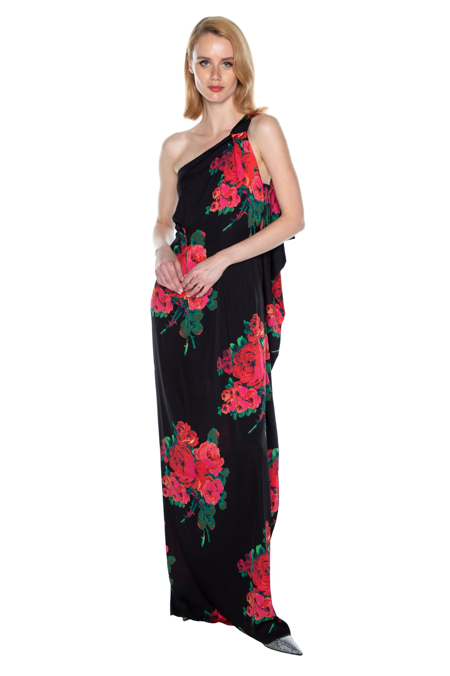 'SEVILLE ROSE' ONE SHOULDER GOWN - - Libertine