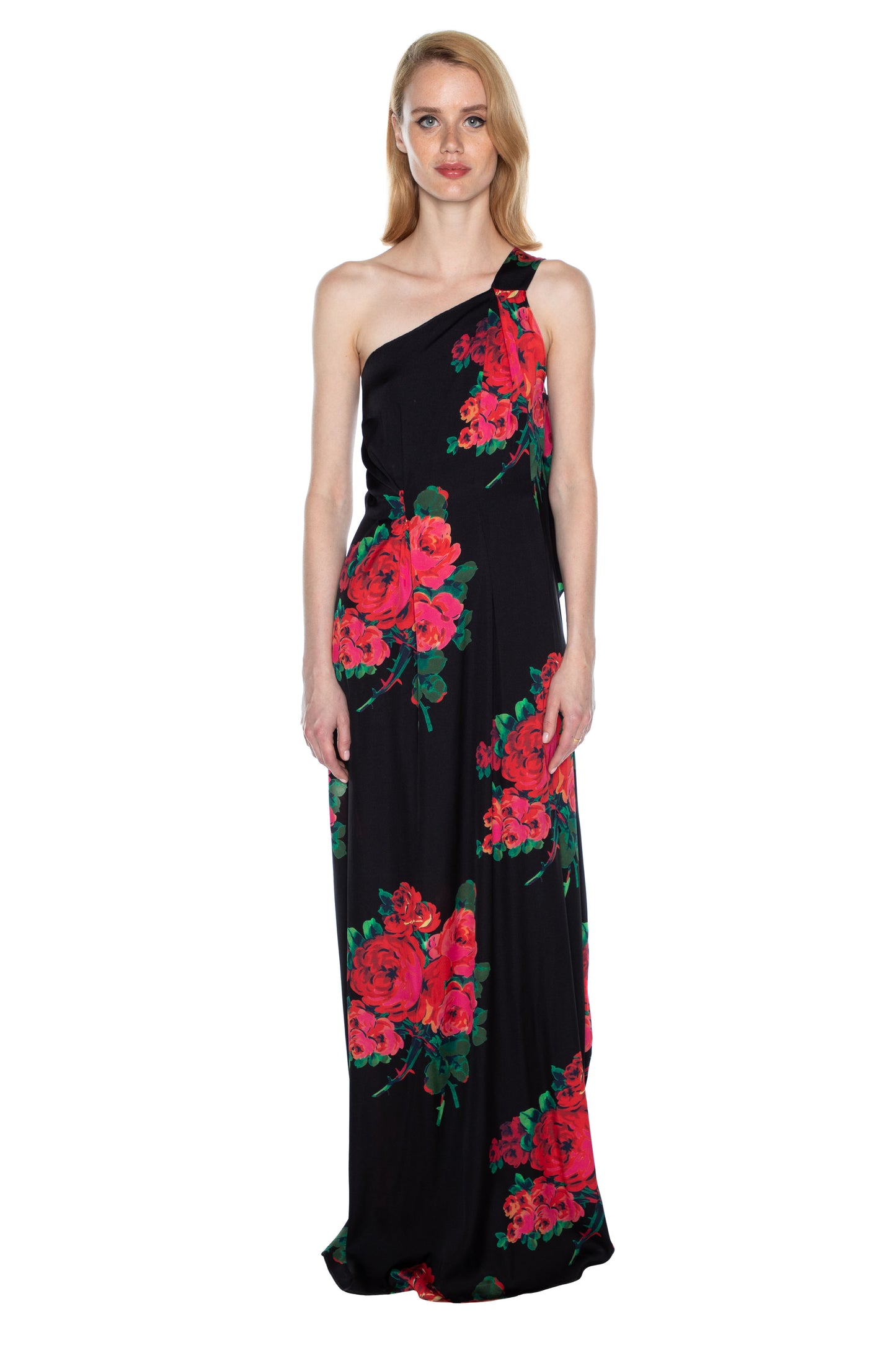 'SEVILLE ROSE' ONE SHOULDER GOWN - - Libertine