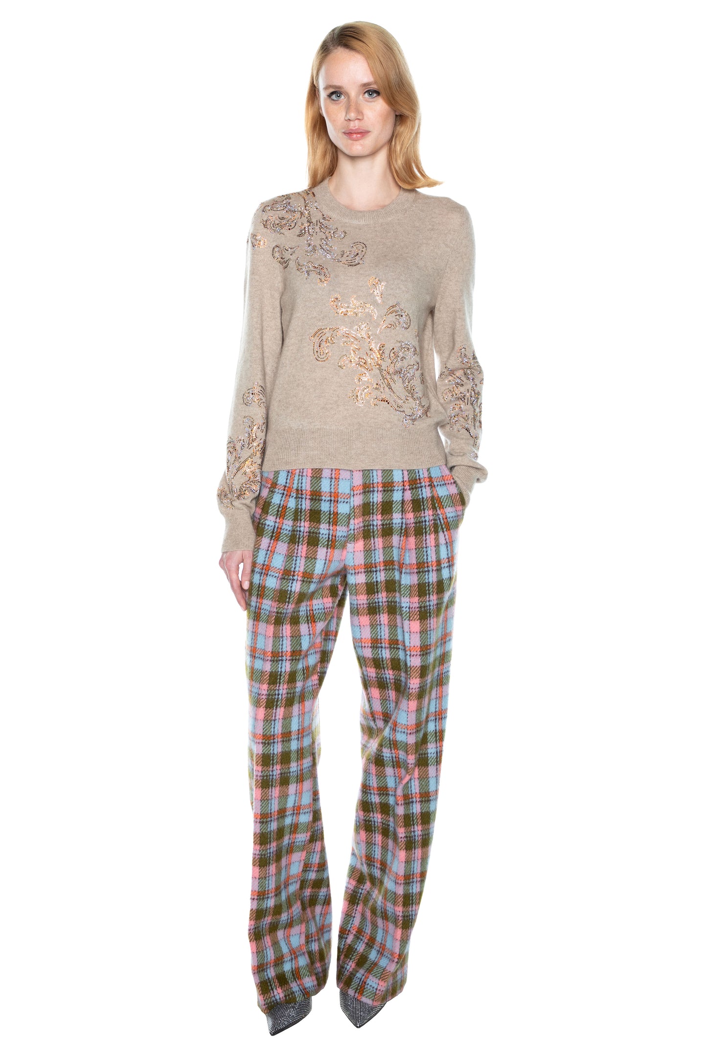 'SCOTTISH PAISLEY' SHRUNKEN PULLOVER SWEATER - - Libertine