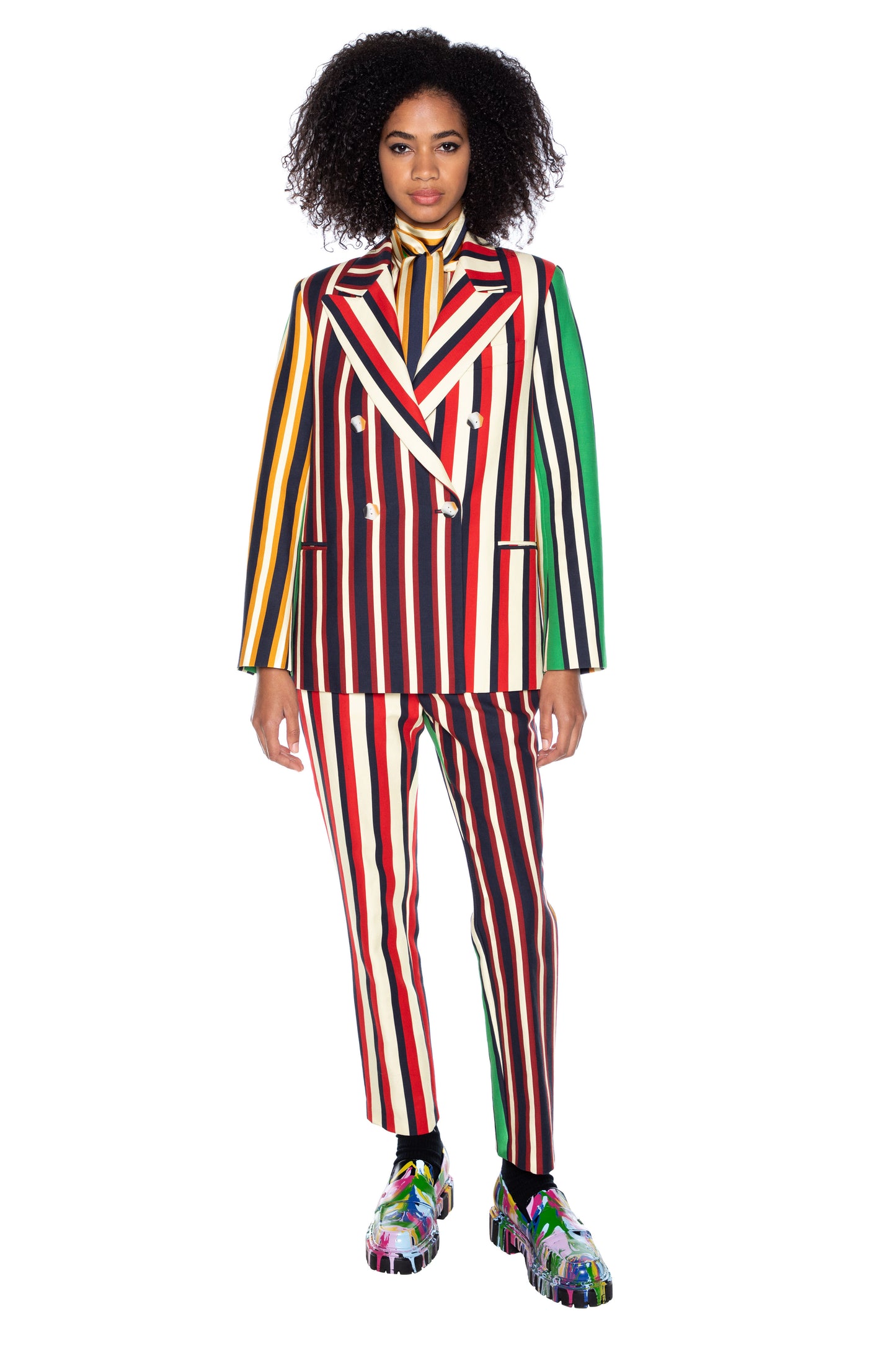 'ETON STRIPE' DOUBLE BREASTED BLAZER - - Libertine