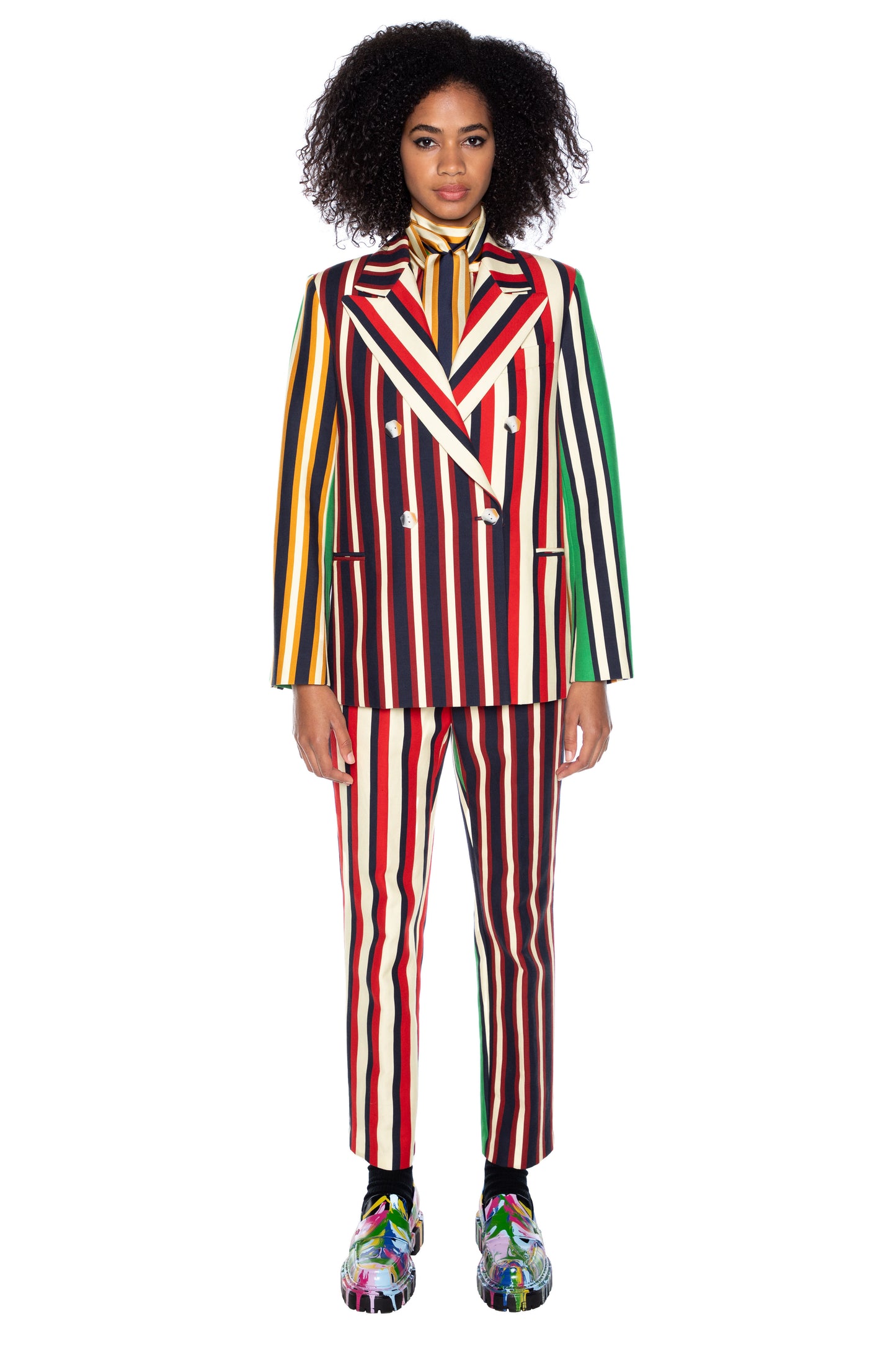'ETON STRIPE' DOUBLE BREASTED BLAZER - - Libertine