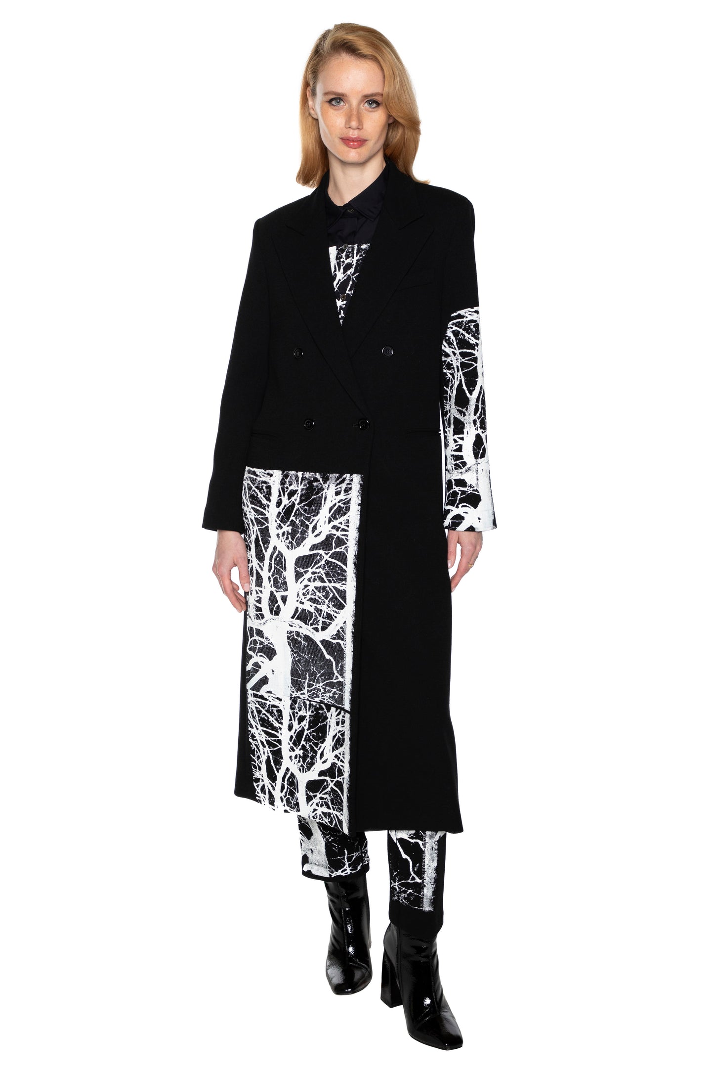 'MIDNIGHT FOREST' MIDI DOUBLE BREASTED COAT - - Libertine