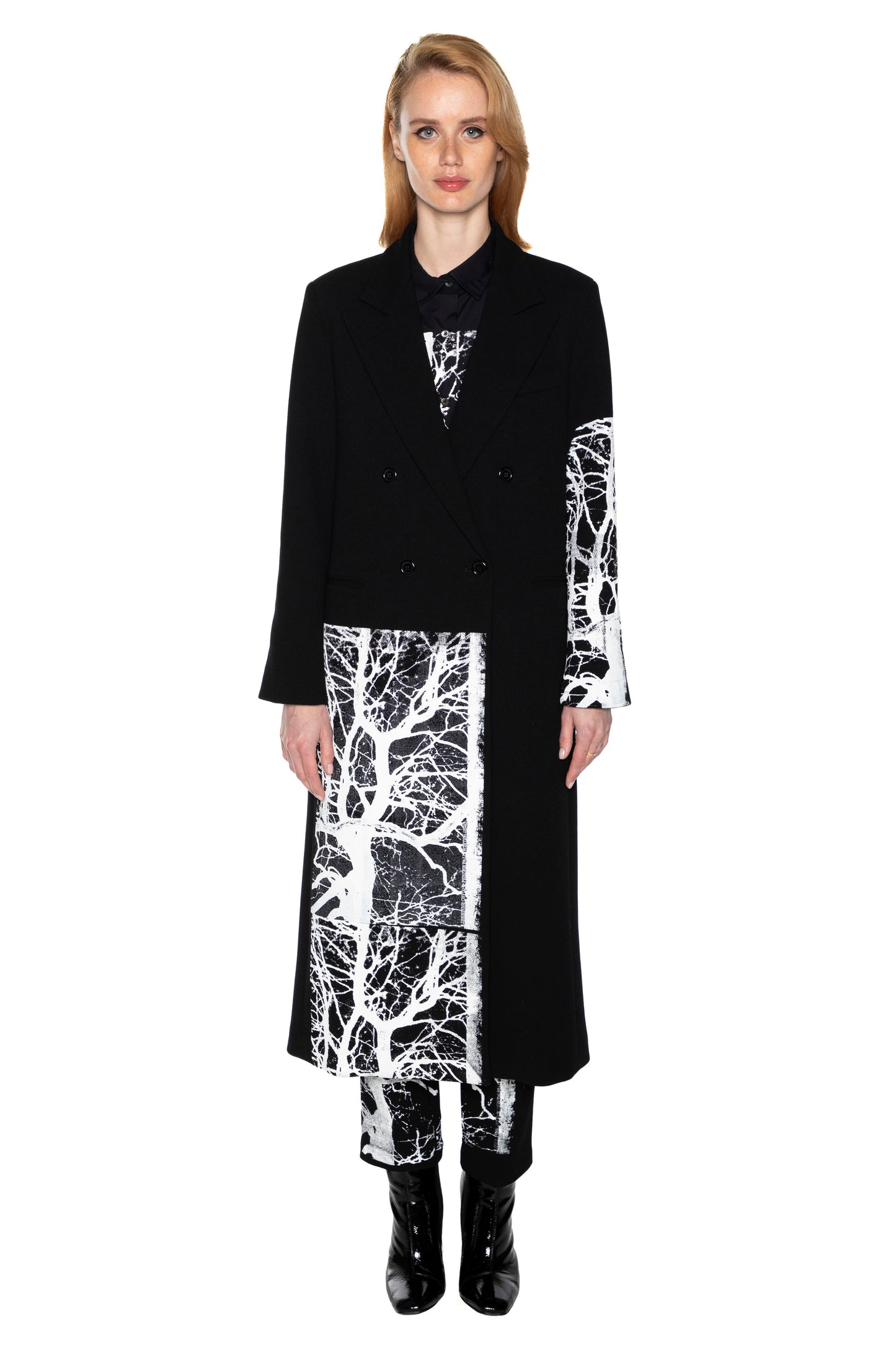 'MIDNIGHT FOREST' MIDI DOUBLE BREASTED COAT - - Libertine