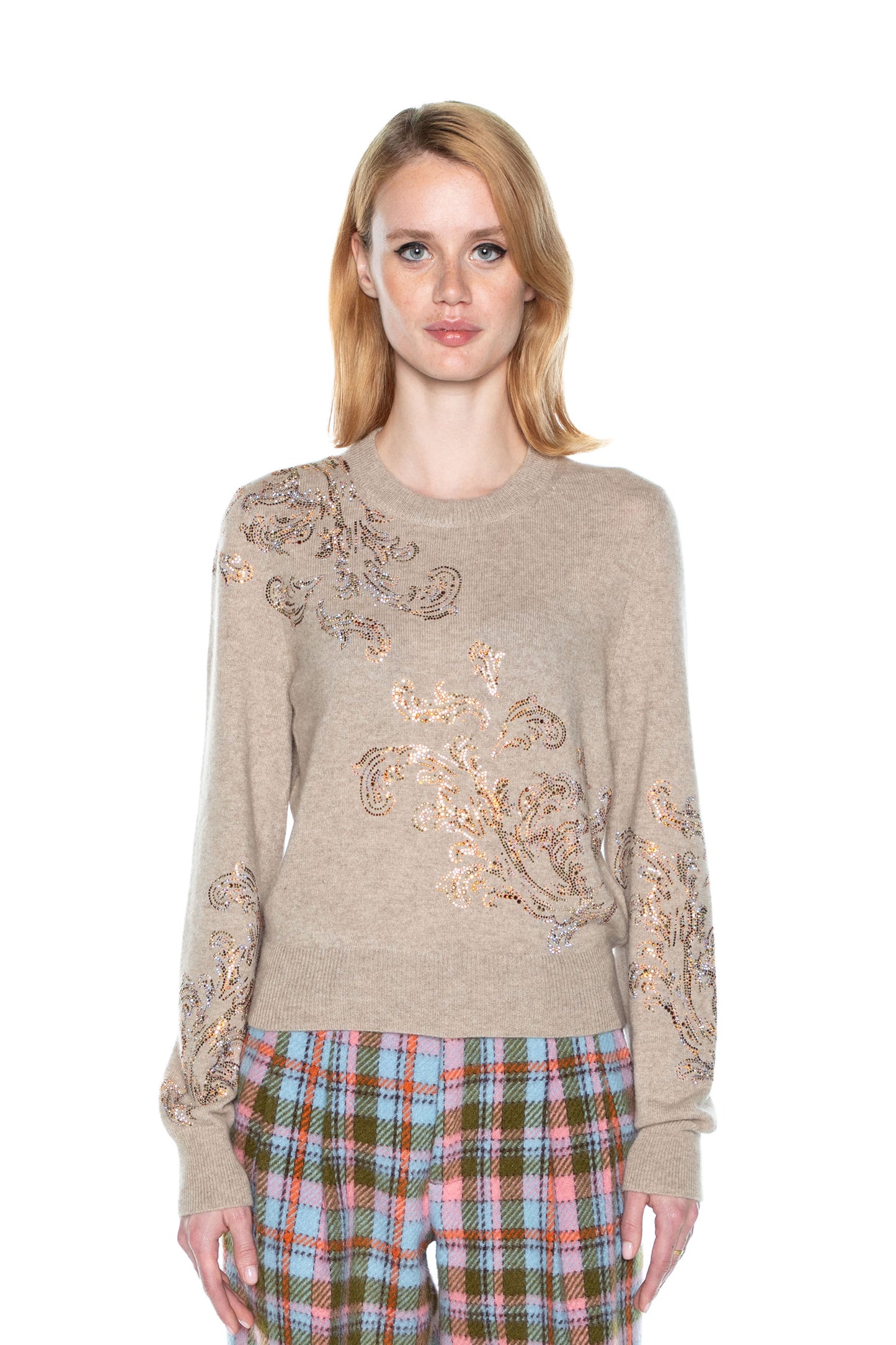 'SCOTTISH PAISLEY' SHRUNKEN PULLOVER SWEATER - - Libertine