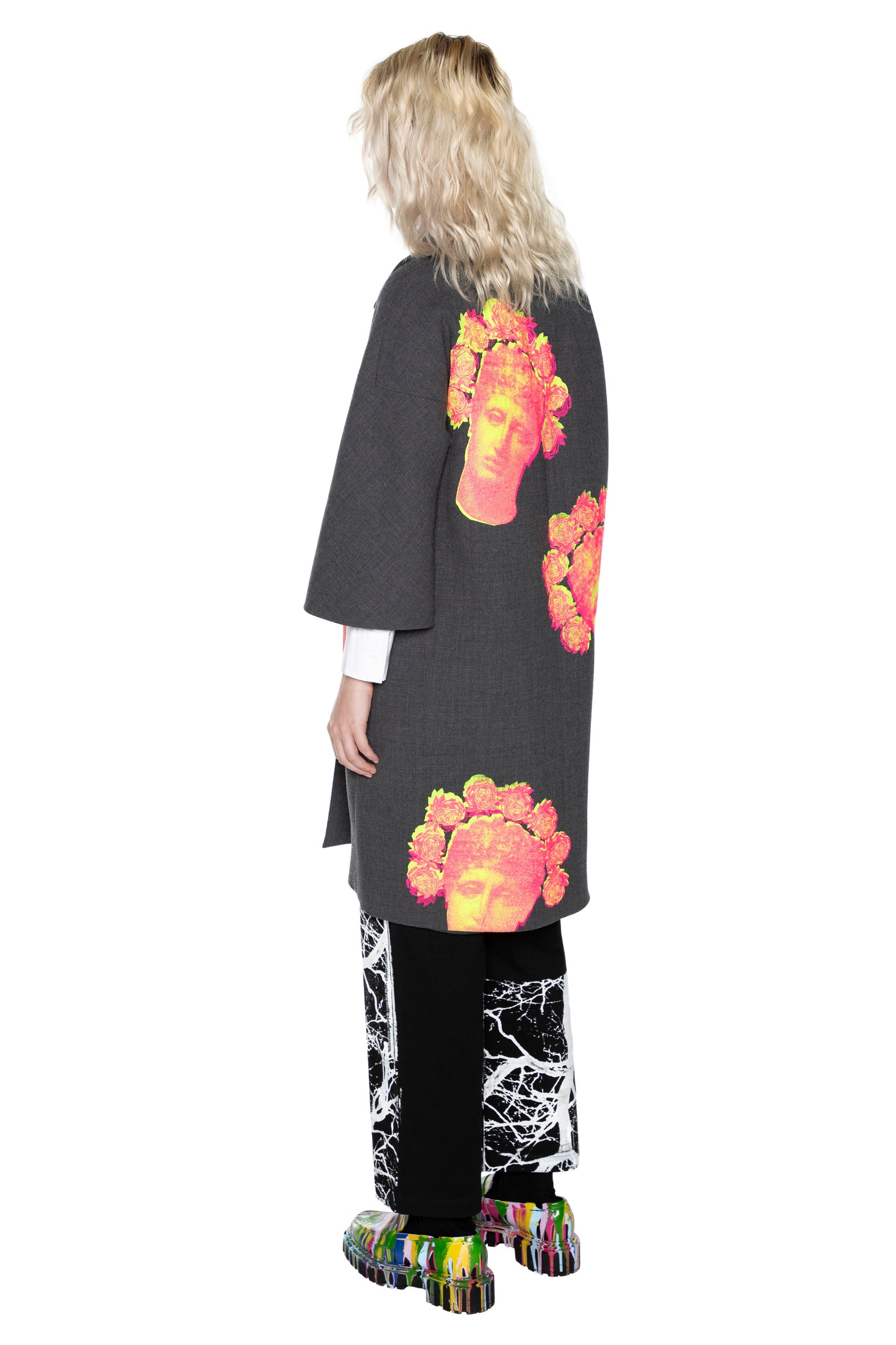 'FLOWER CROWN' PATCH POCKET COAT - - Libertine
