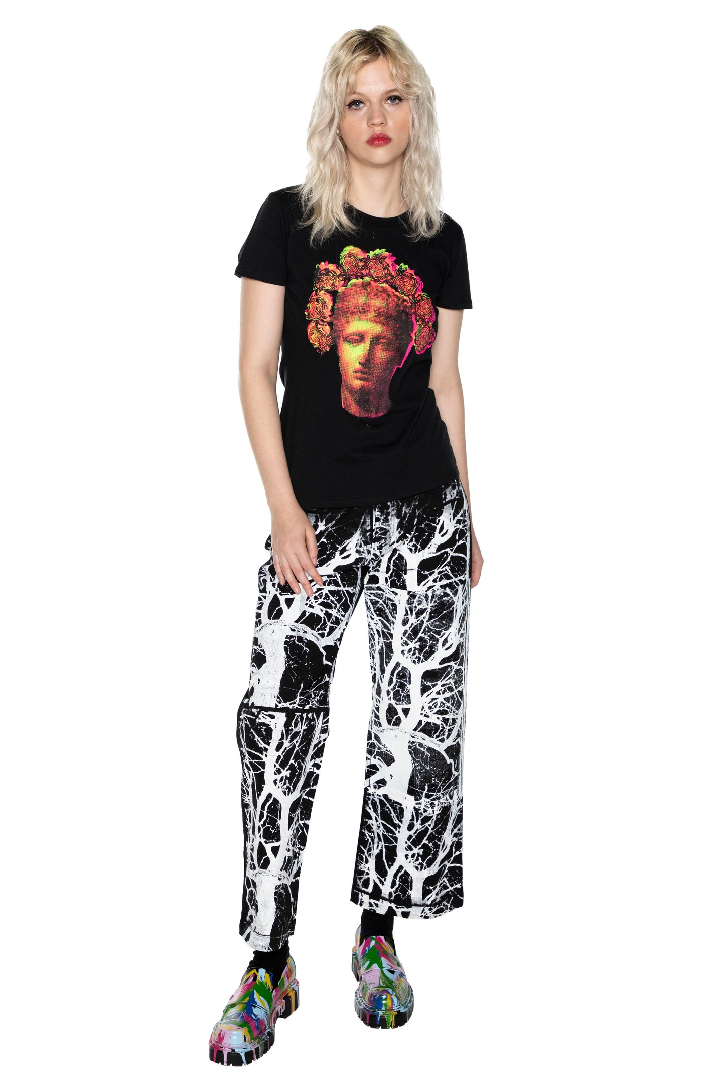 'MIDNIGHT FOREST' CROPPED WIDE LEG PANT - - Libertine