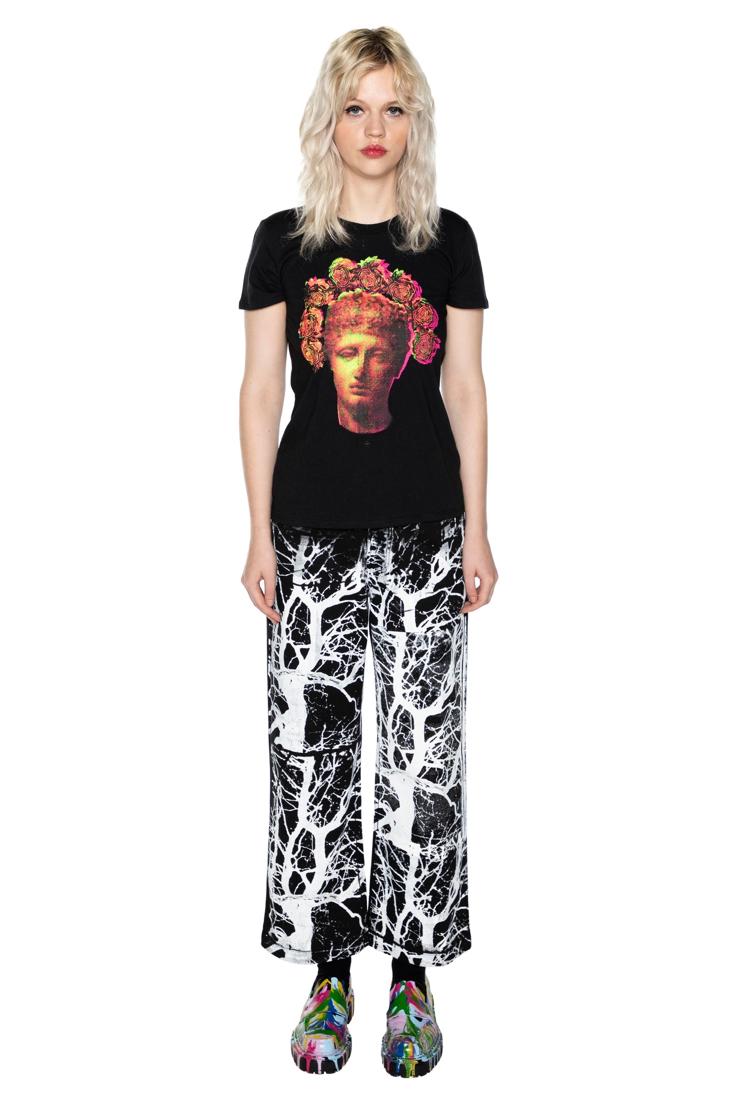'MIDNIGHT FOREST' CROPPED WIDE LEG PANT - - Libertine