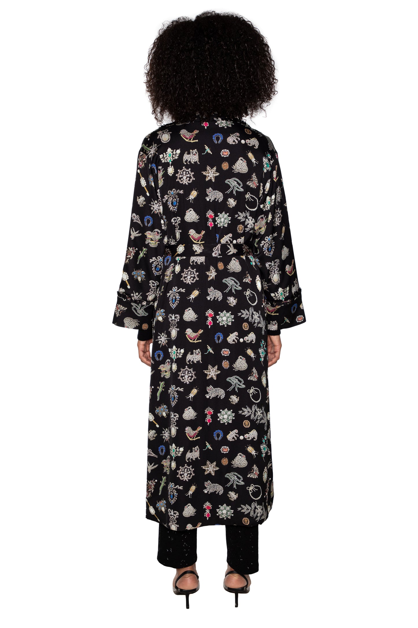 'BLACK DIAMOND PINS' ROBE COAT - - Libertine