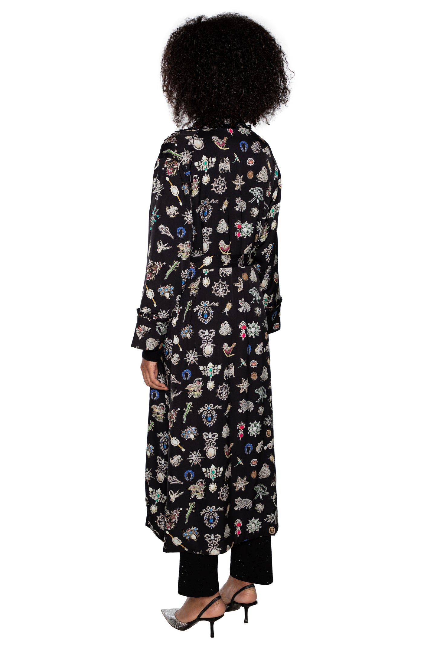 'BLACK DIAMOND PINS' ROBE COAT - - Libertine