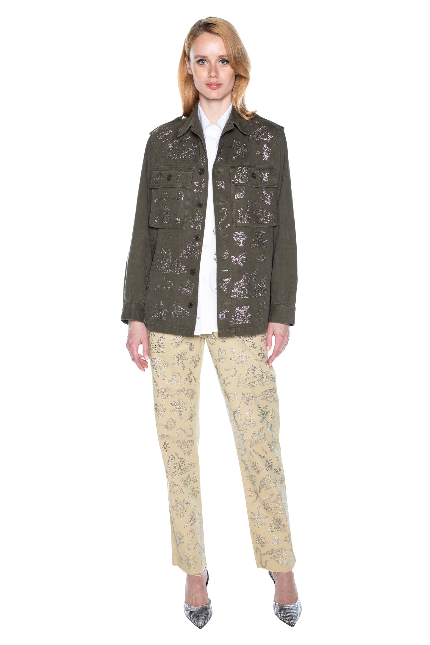 'ELIZABETHAN STUMP WORK' VINTAGE FRENCH MILITARY JACKET - - Libertine