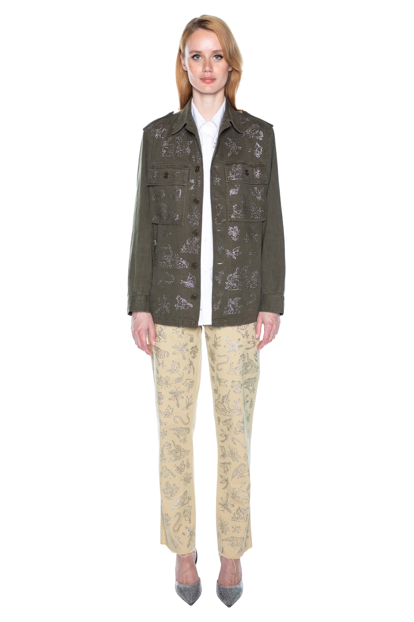 'ELIZABETHAN STUMP WORK' VINTAGE FRENCH MILITARY JACKET - - Libertine