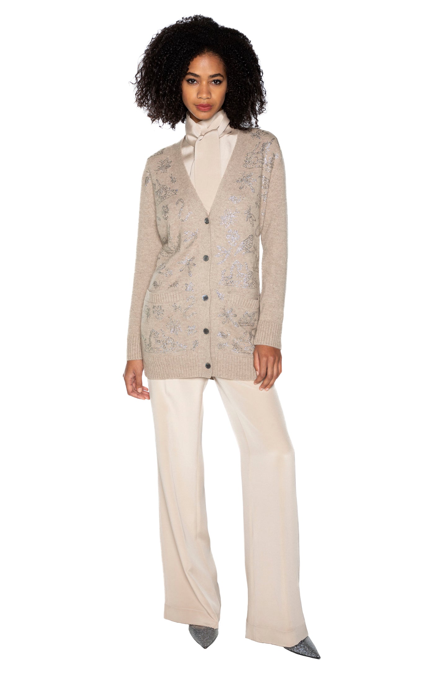 'ELIZABETHAN STUMP WORK' OVERSIZED CARDIGAN - - Libertine