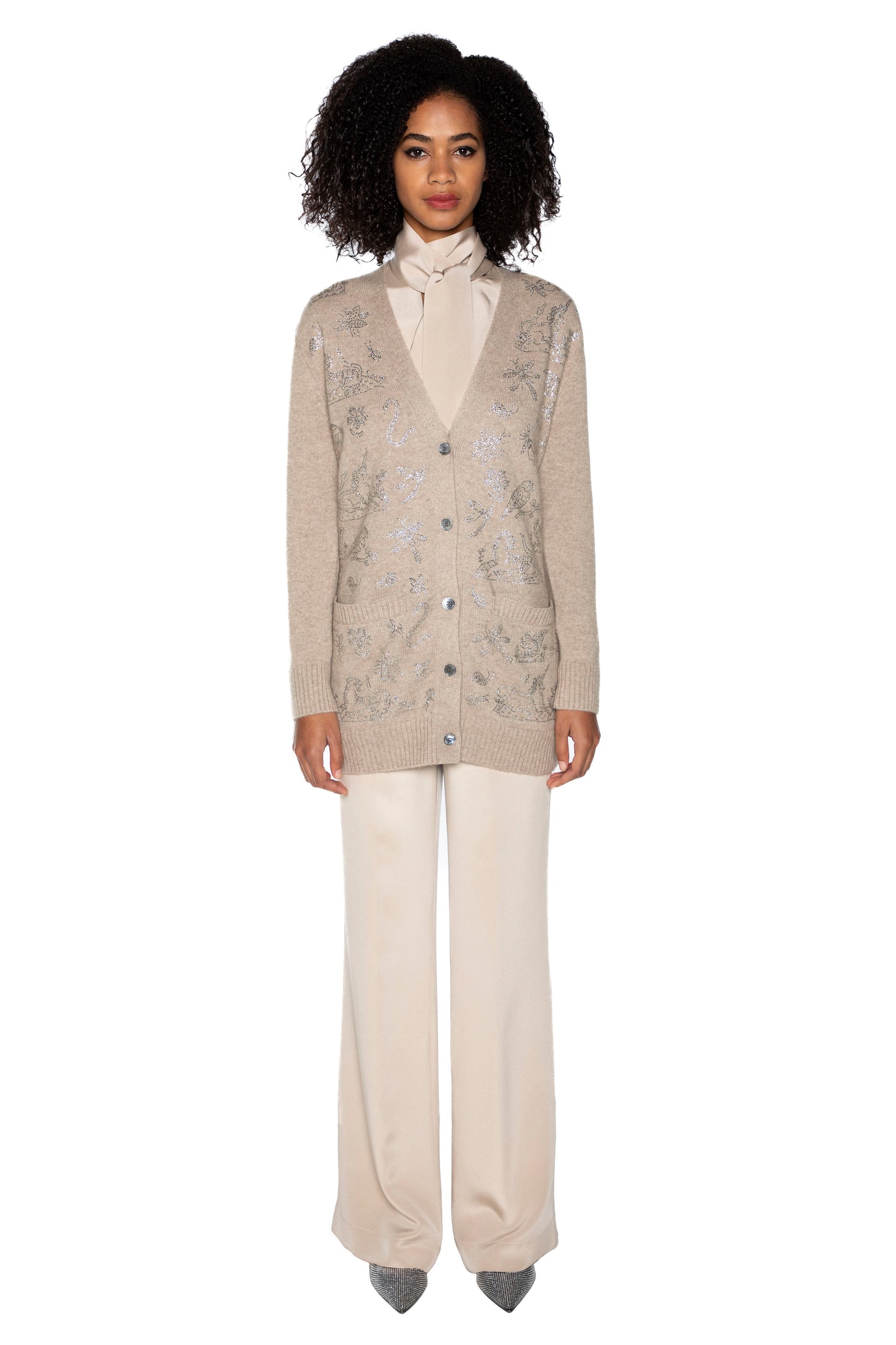 'ELIZABETHAN STUMP WORK' OVERSIZED CARDIGAN - - Libertine