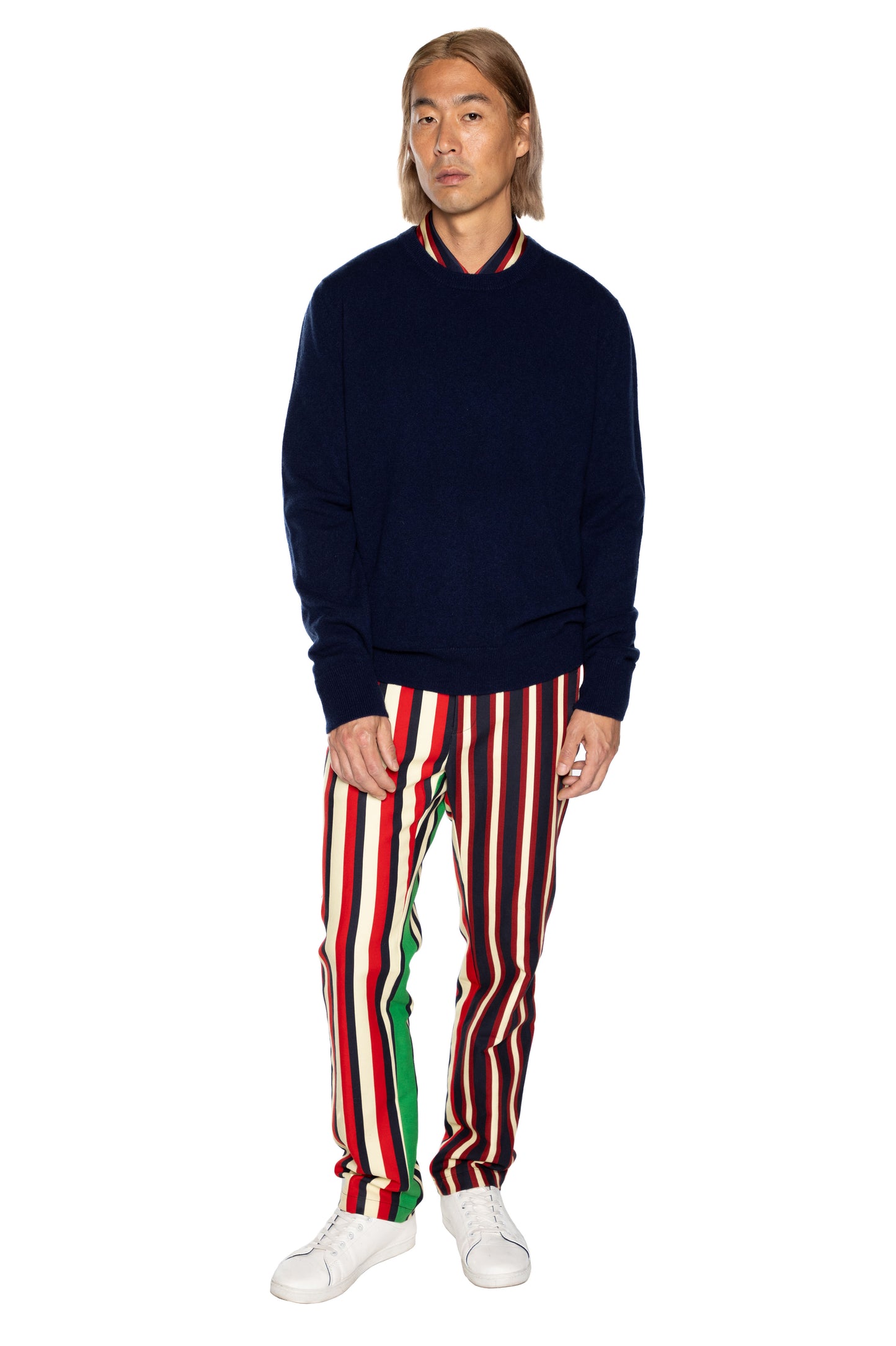 'LIBERTINE LUXE CASHMERE' NAVY PULLOVER - - Libertine