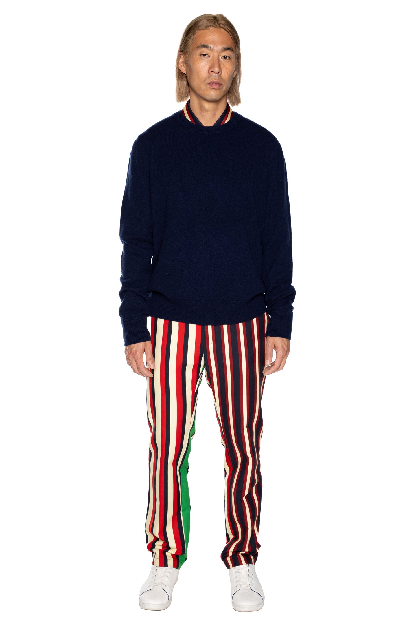 'LIBERTINE LUXE CASHMERE' NAVY PULLOVER - - Libertine