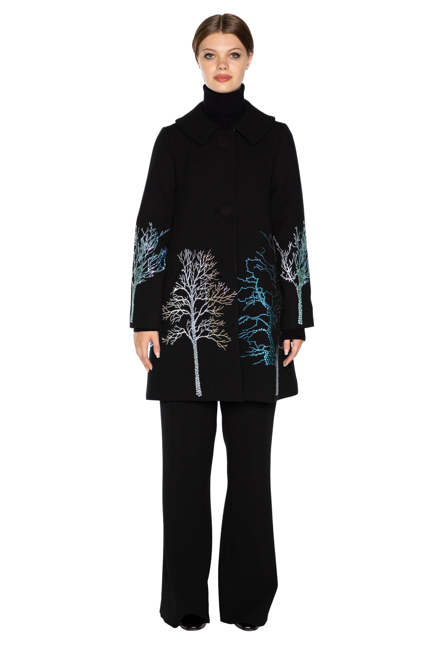 'CRYSTAL FOREST' PETER PAN COLLAR COAT - - Libertine