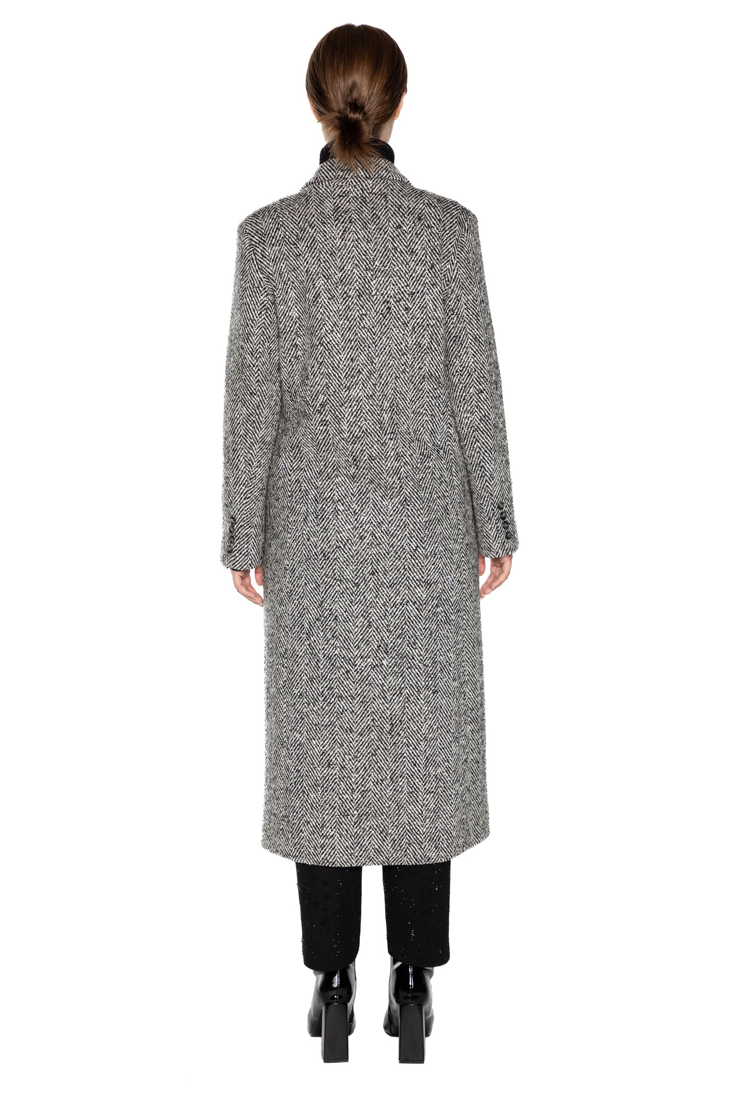 'HEAVY STARDUST' MIDI LENGTH DOUBLE BREASTED COAT - - Libertine