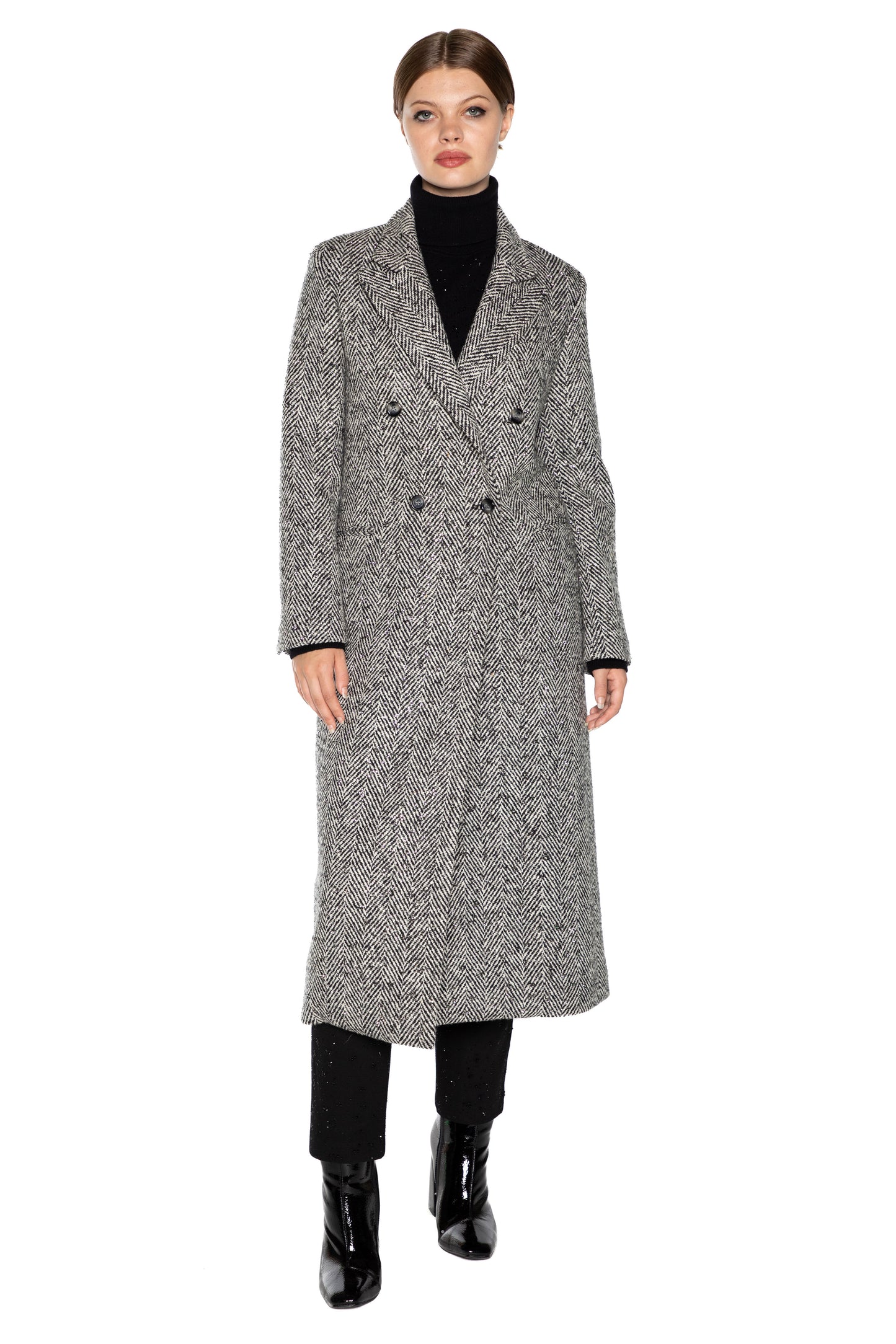 'HEAVY STARDUST' MIDI LENGTH DOUBLE BREASTED COAT - - Libertine