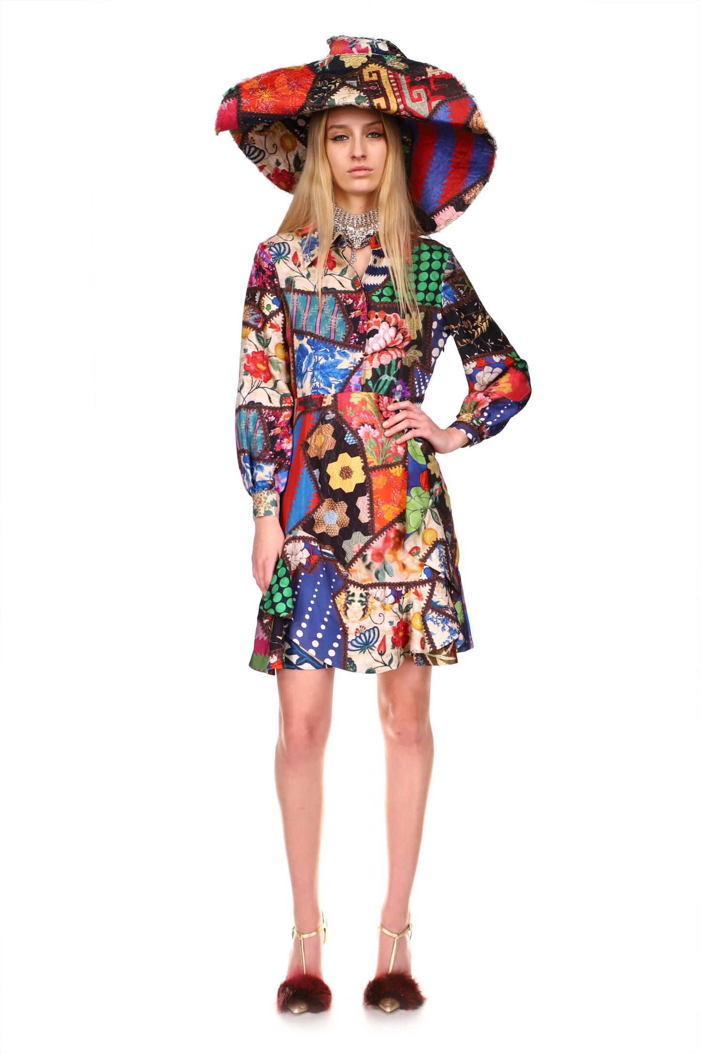 'HOTCH POTCH CRAZY QUILT' SILK KATE DRESS - SKIRTS - Libertine