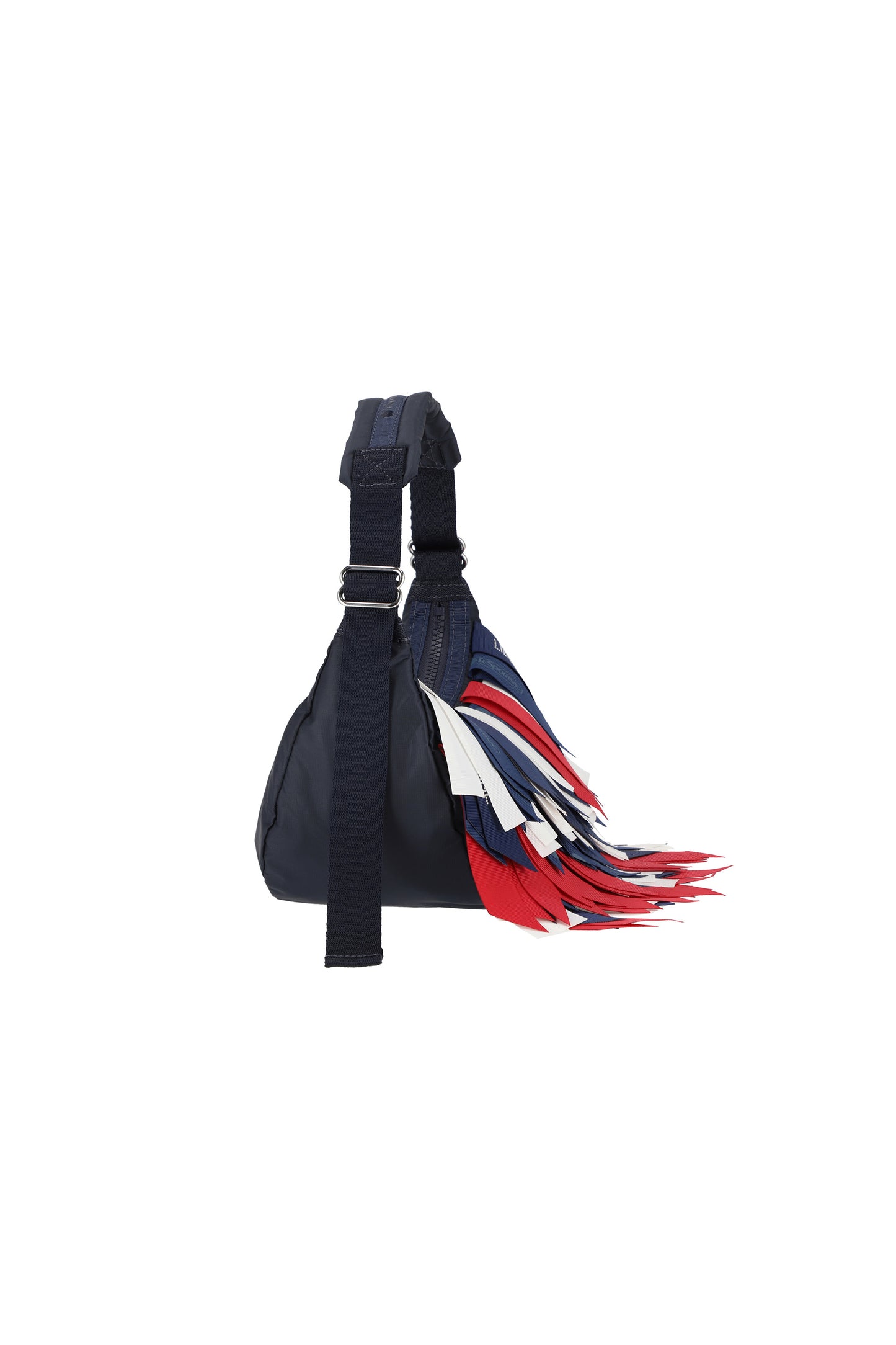 'RED WHITE AND BLUE' SMALL FRINGE HOBO - - Libertine