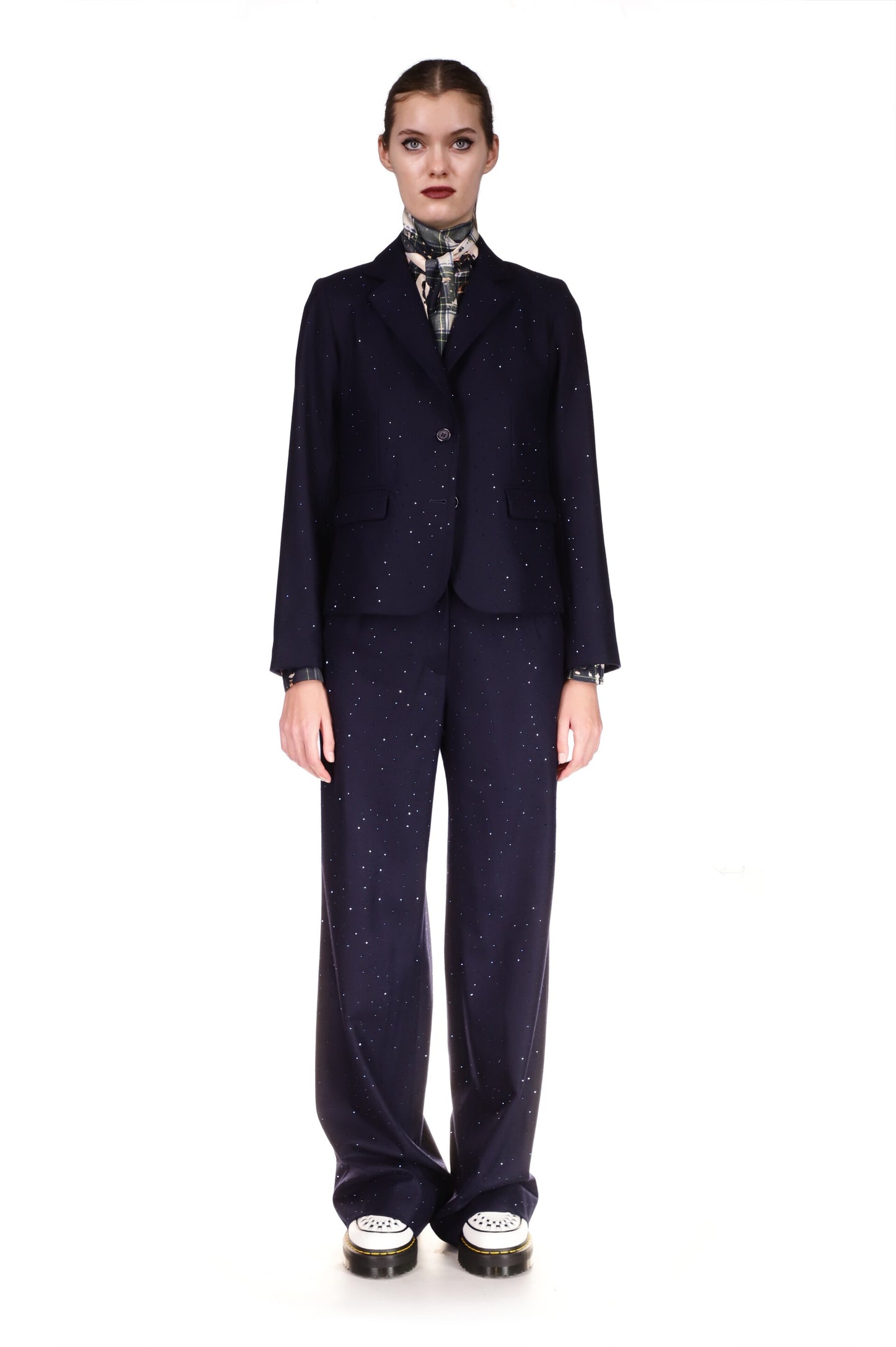 'STARDUST' NAVY LONG SLEEVE SHORT JACKET - BLAZERS - Libertine