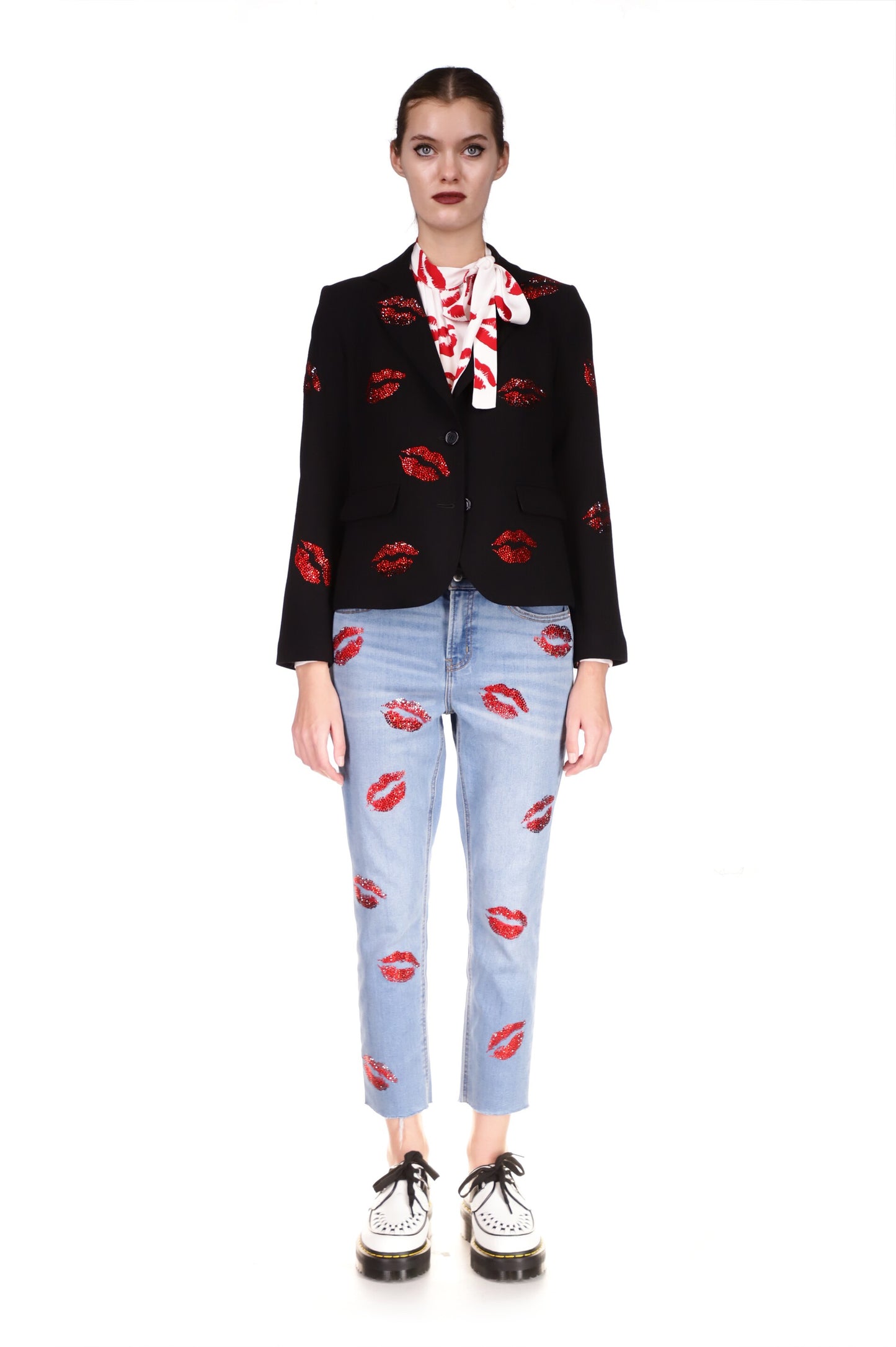 'BISOU' CRYSTAL LONG SLEEVE BLAZER - BLAZERS - Libertine