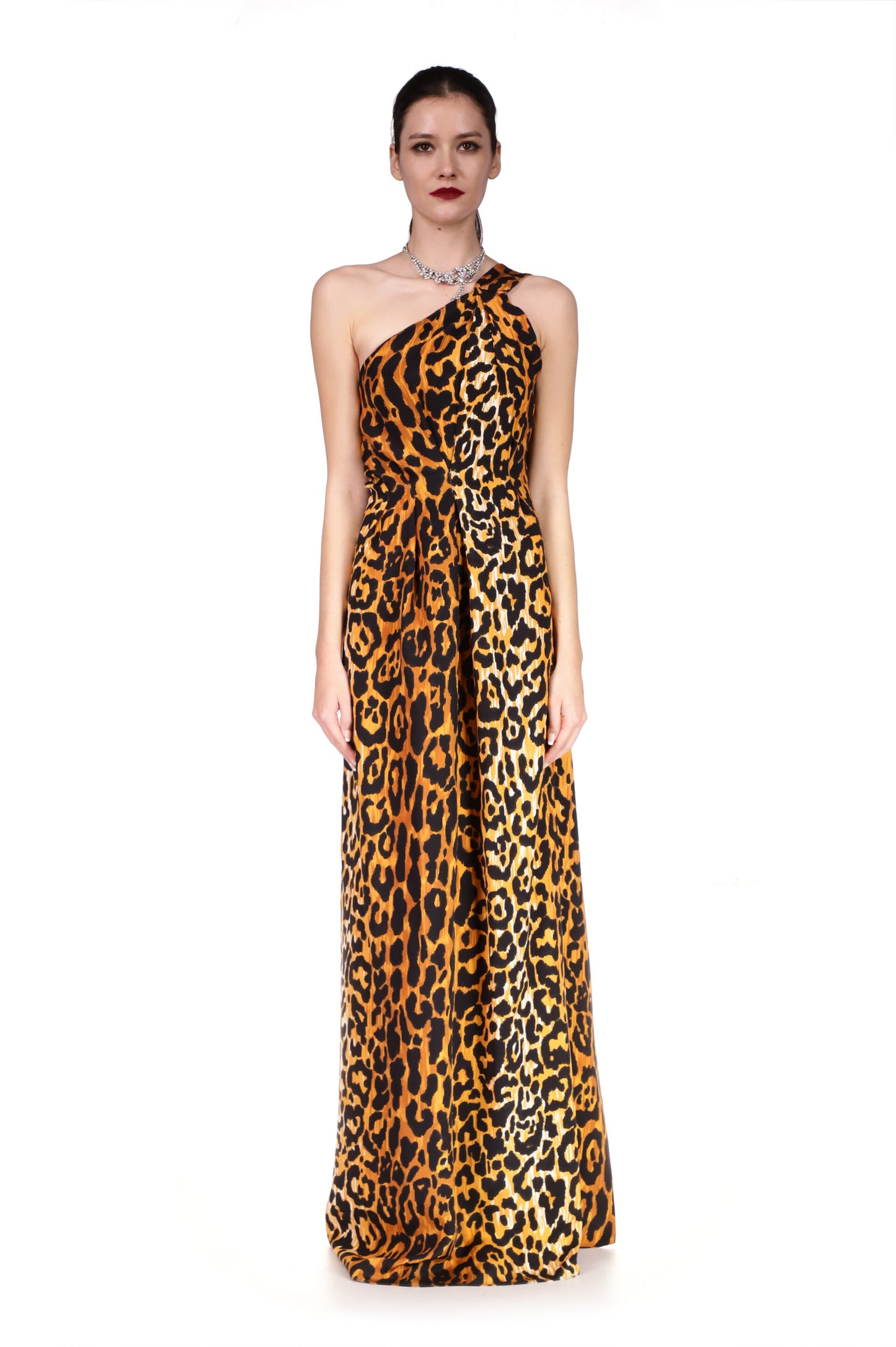 'LEOPARDO' ONE SHOULDER GOWN - DRESSES - Libertine