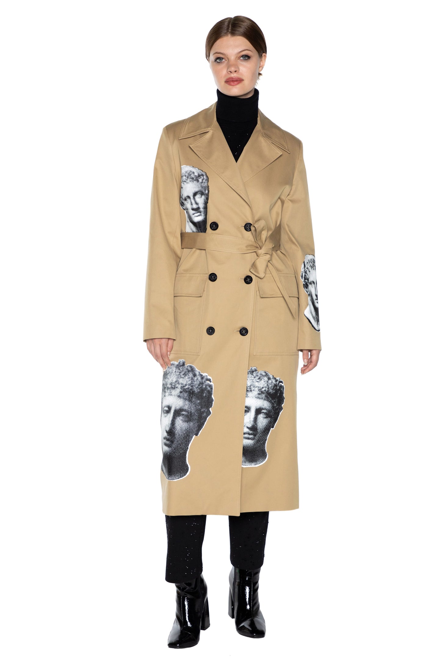 'CUPID AND PSYCHE' LONG LEAN TRENCH - - Libertine