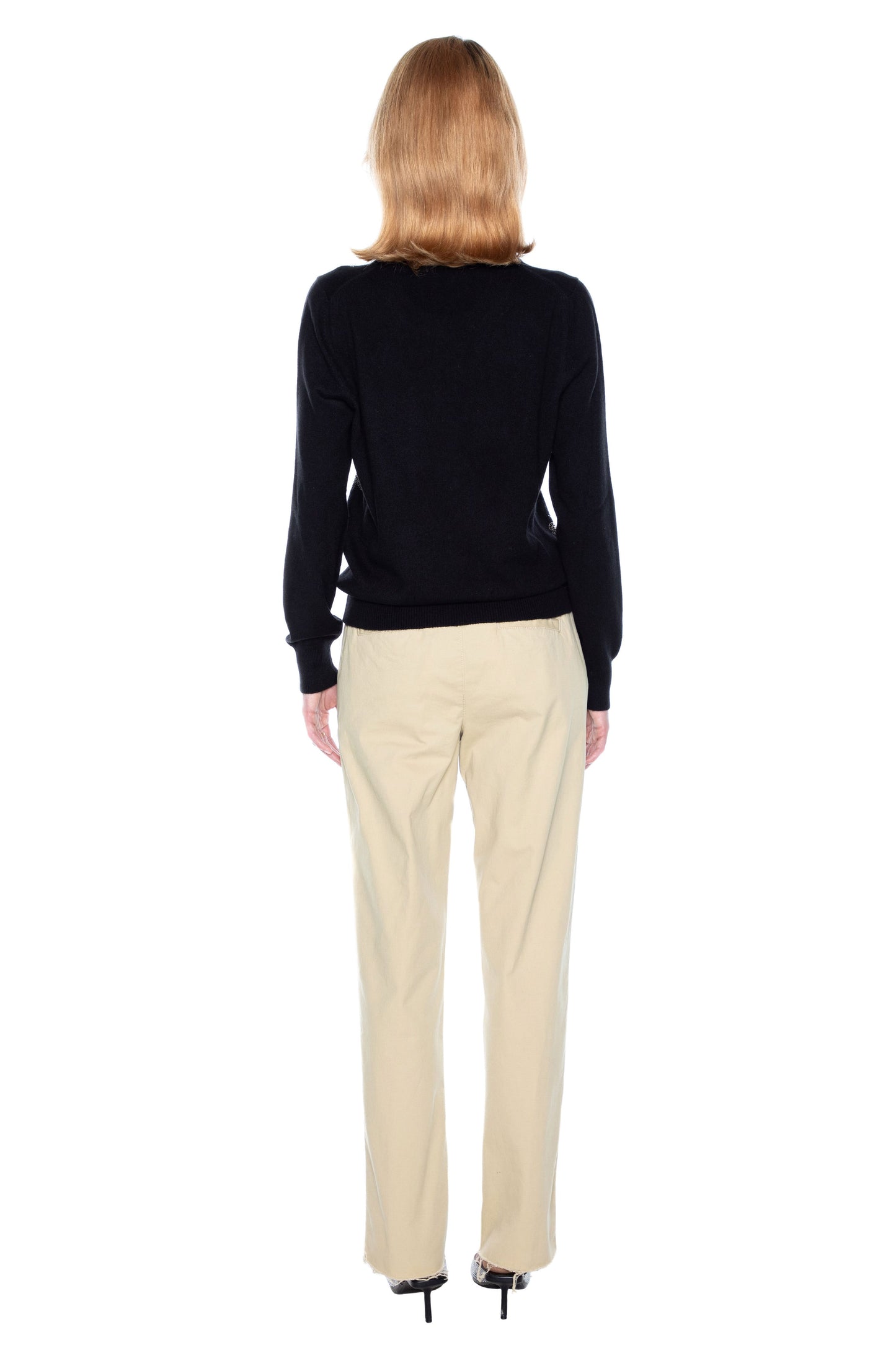 'ELIZABETHAN STUMP WORK' SHRUNKEN PULLOVER SWEATER - - Libertine