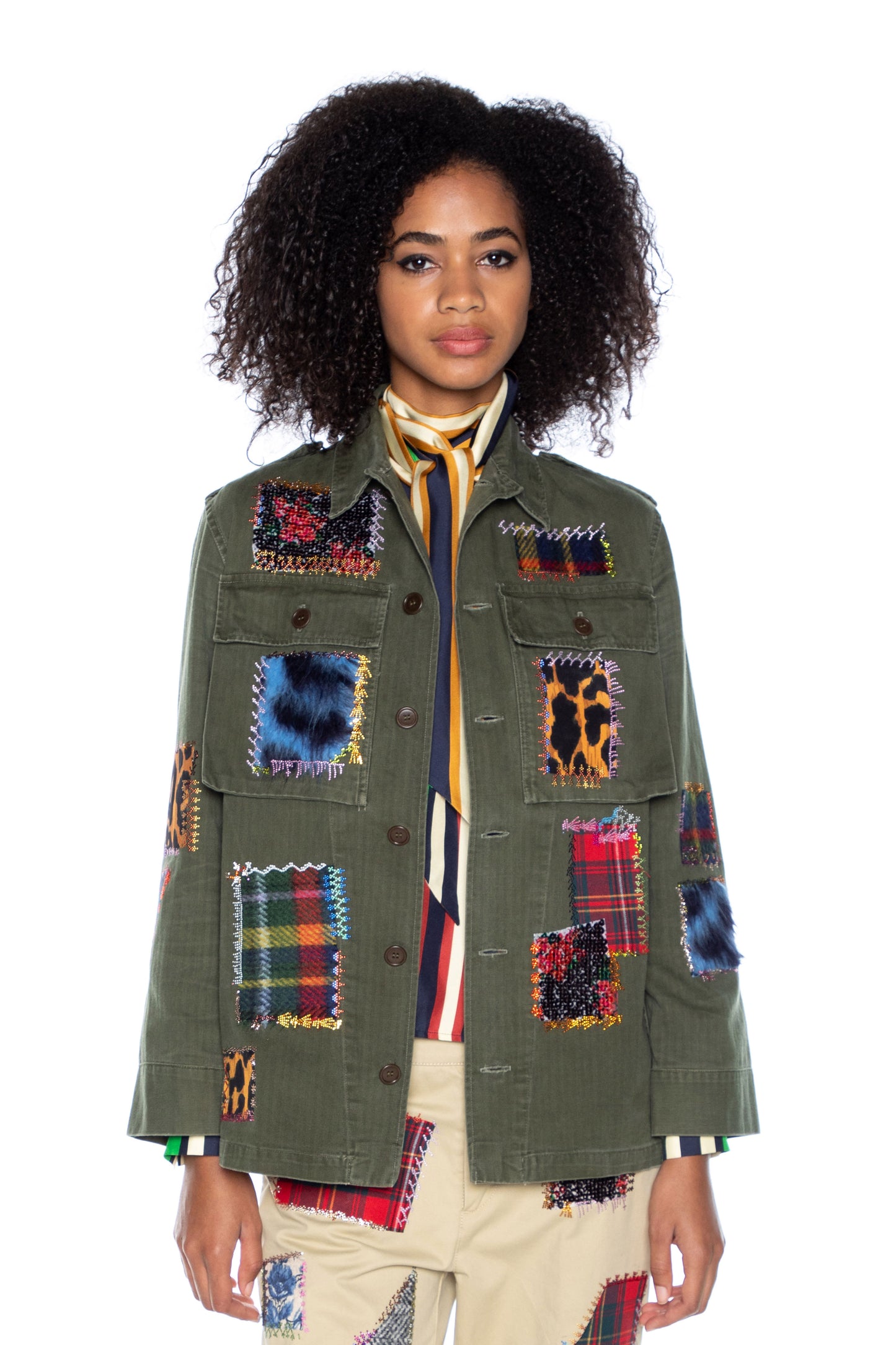 'PATCHWORK' VINTAGE FRENCH MILITARY JACKET - - Libertine