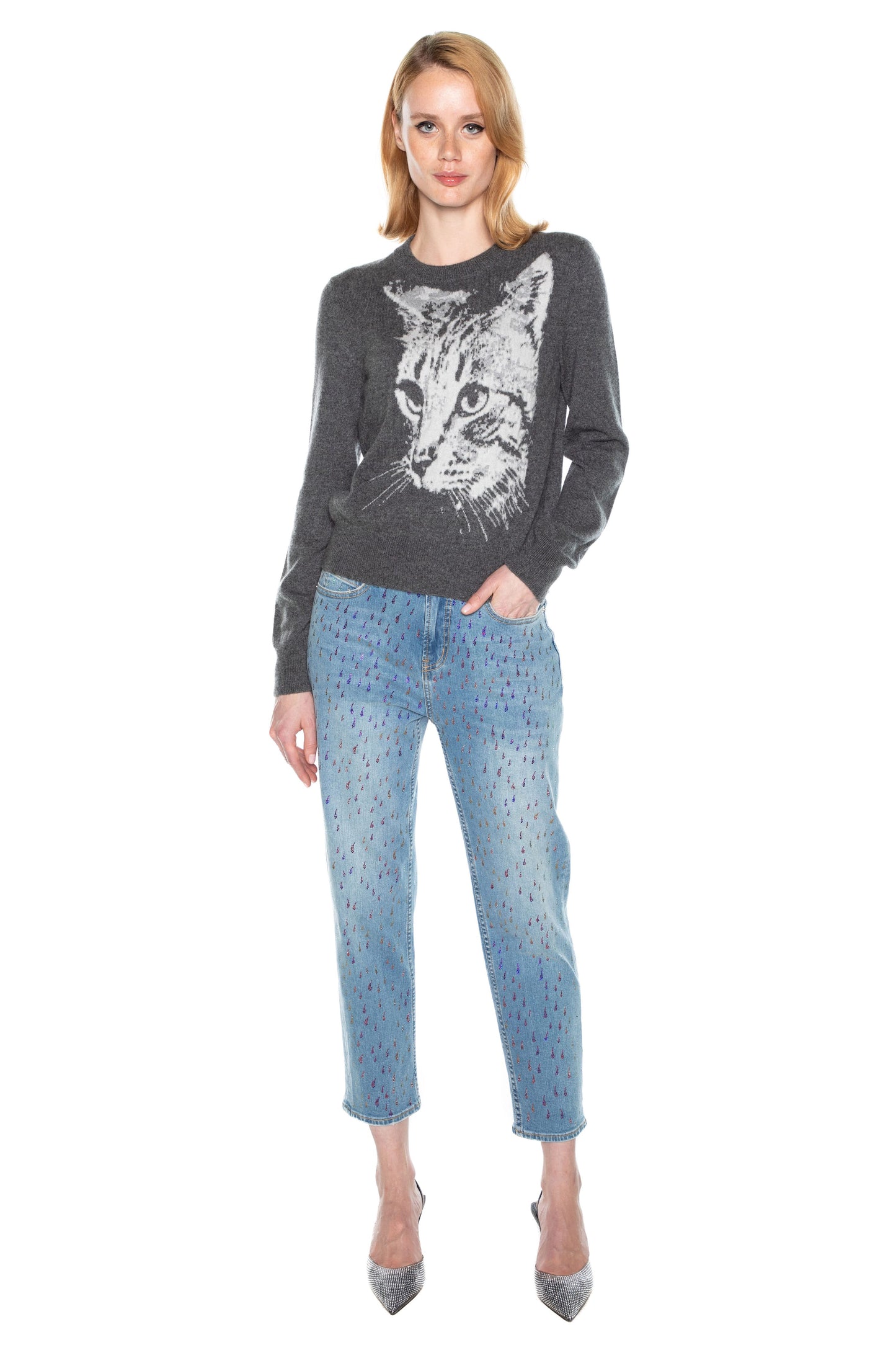 'CAT PEOPLE' SHRUNKEN PULLOVER - - Libertine