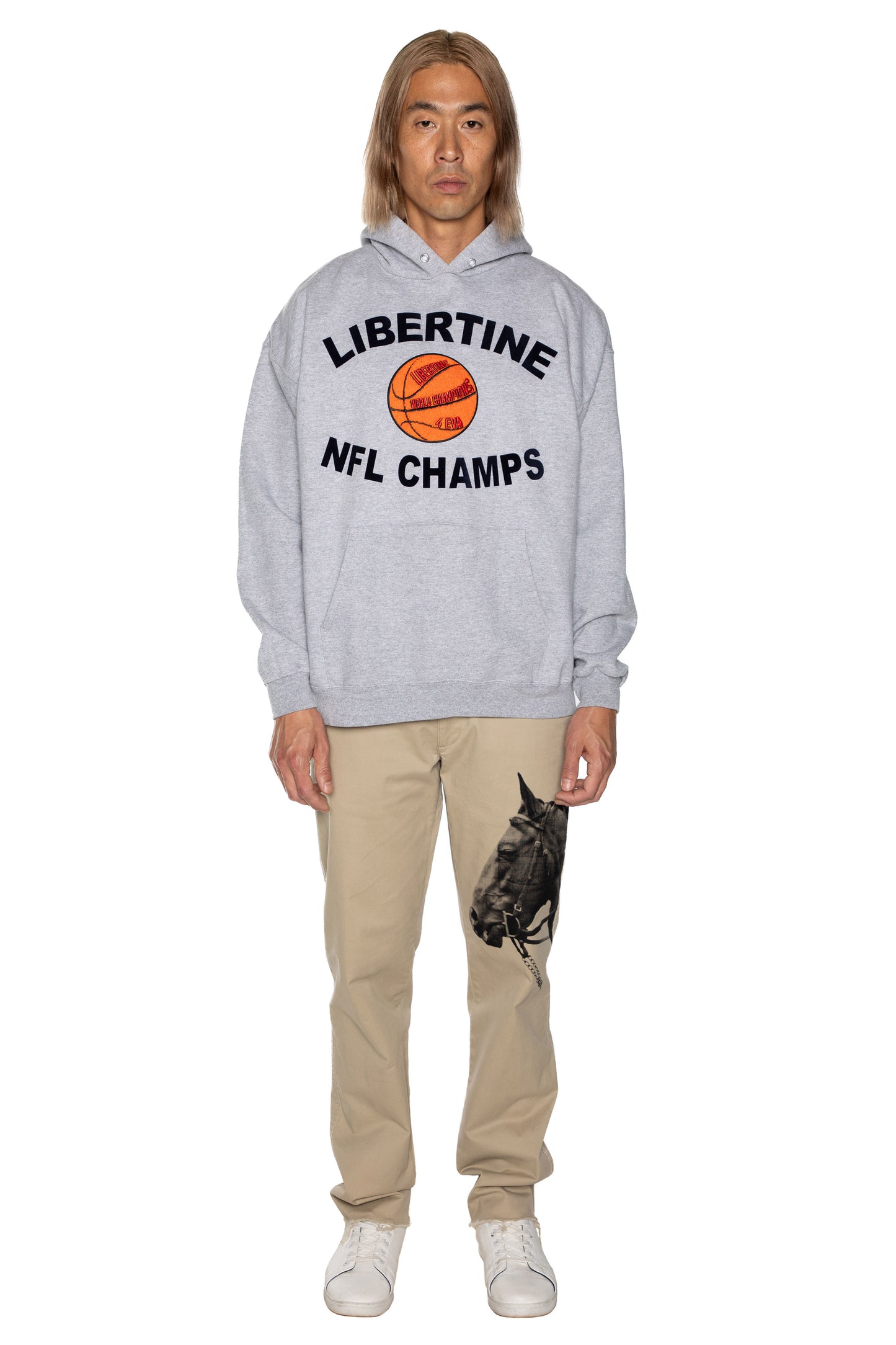 'LIBERTINE CHAMPS' PULLOVER HOODIE - - Libertine