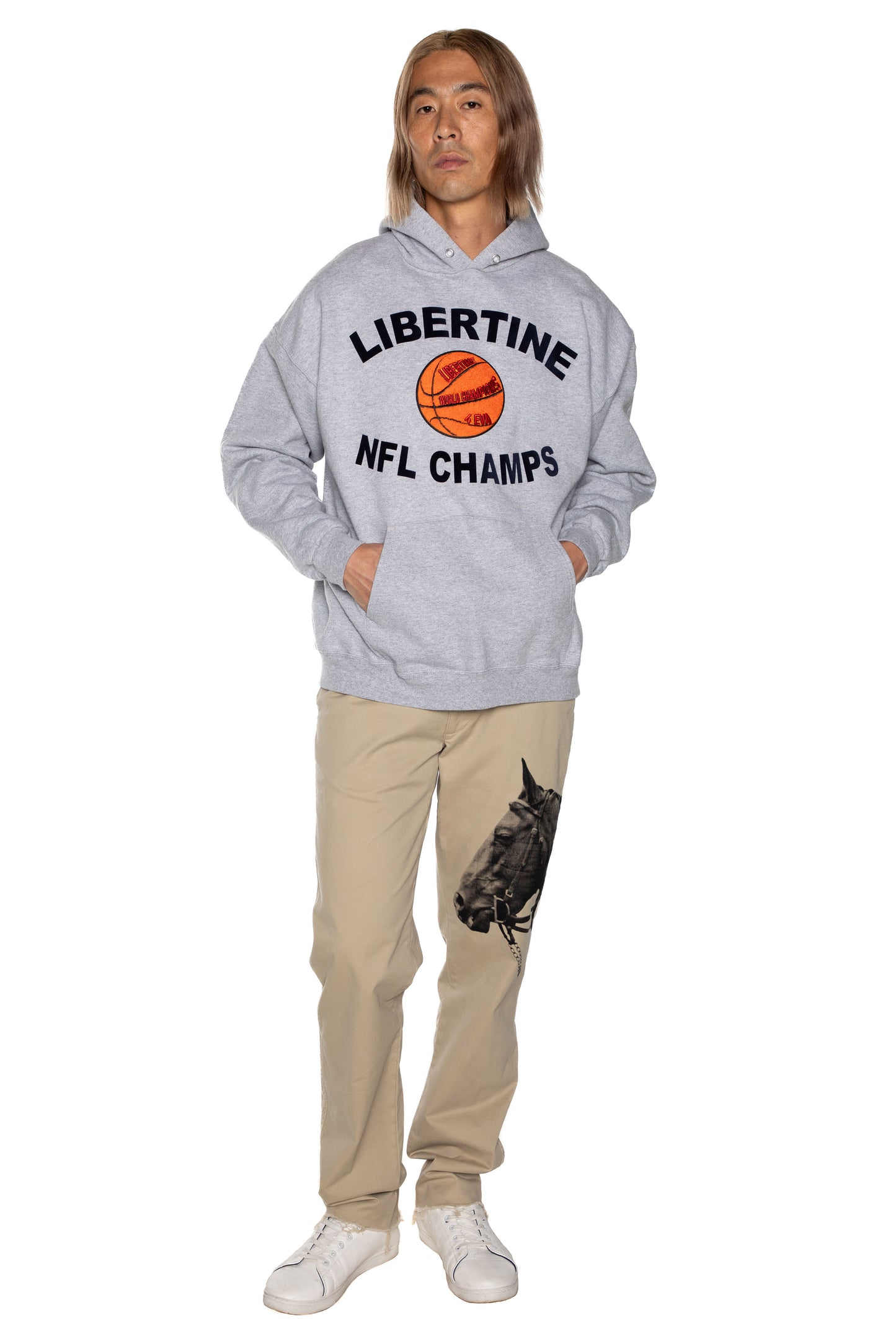 'LIBERTINE CHAMPS' PULLOVER HOODIE - - Libertine
