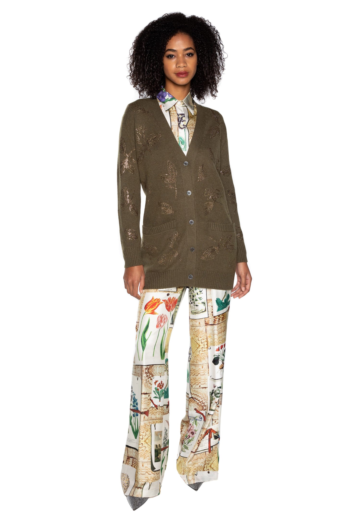 'GOLDEN LEAVES' OVERSIZED CARDIGAN - - Libertine