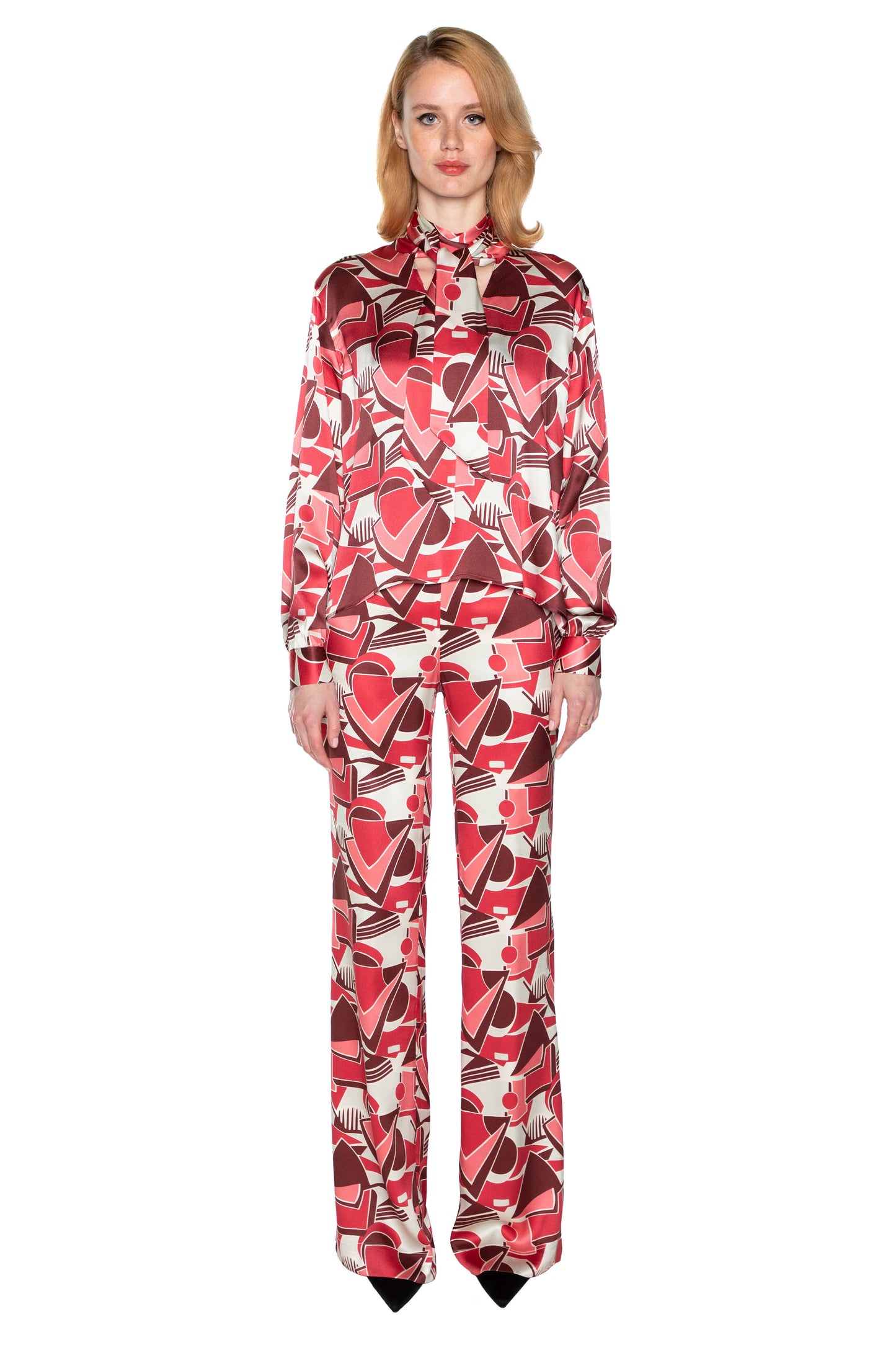 'LES MODERN' SLIM KEITH TIE BLOUSE - - Libertine