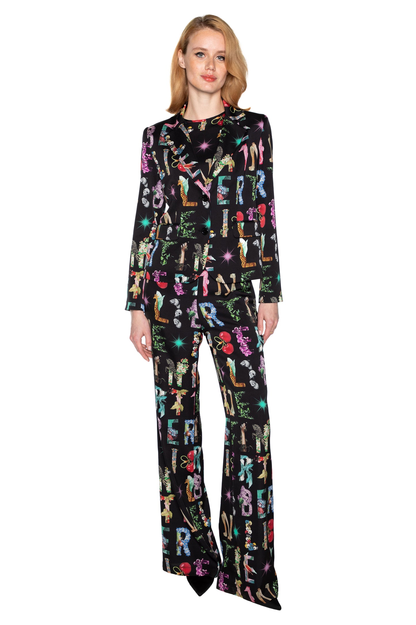 'DECO LETTERS' L/S SHORT BLAZER - - Libertine