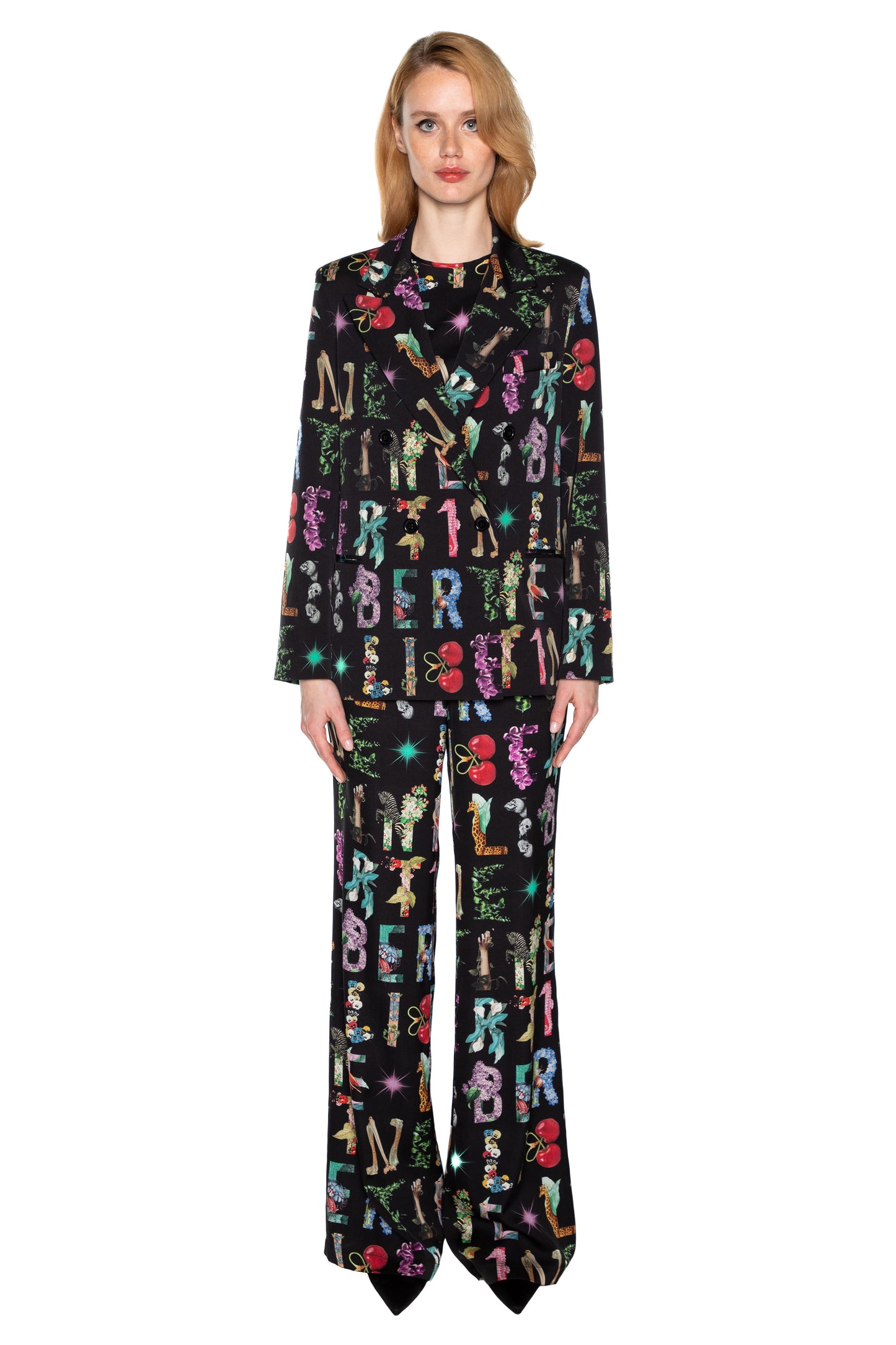 'DECO LETTERS' DOUBLE BREASTED JACKET - - Libertine