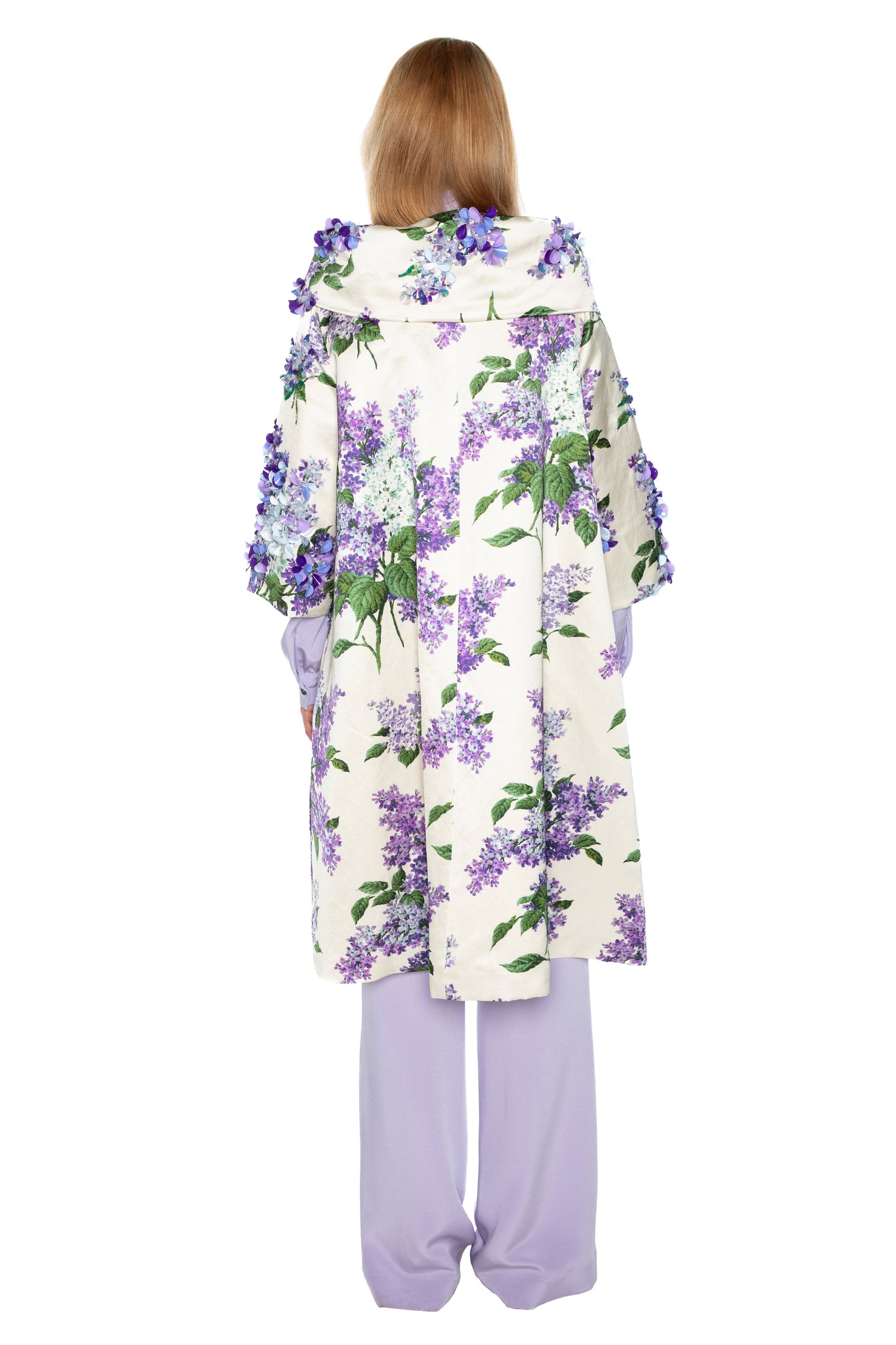 'LILAC GARDEN' EMBELLISHED JACKIE OPERA COAT - COATS - Libertine