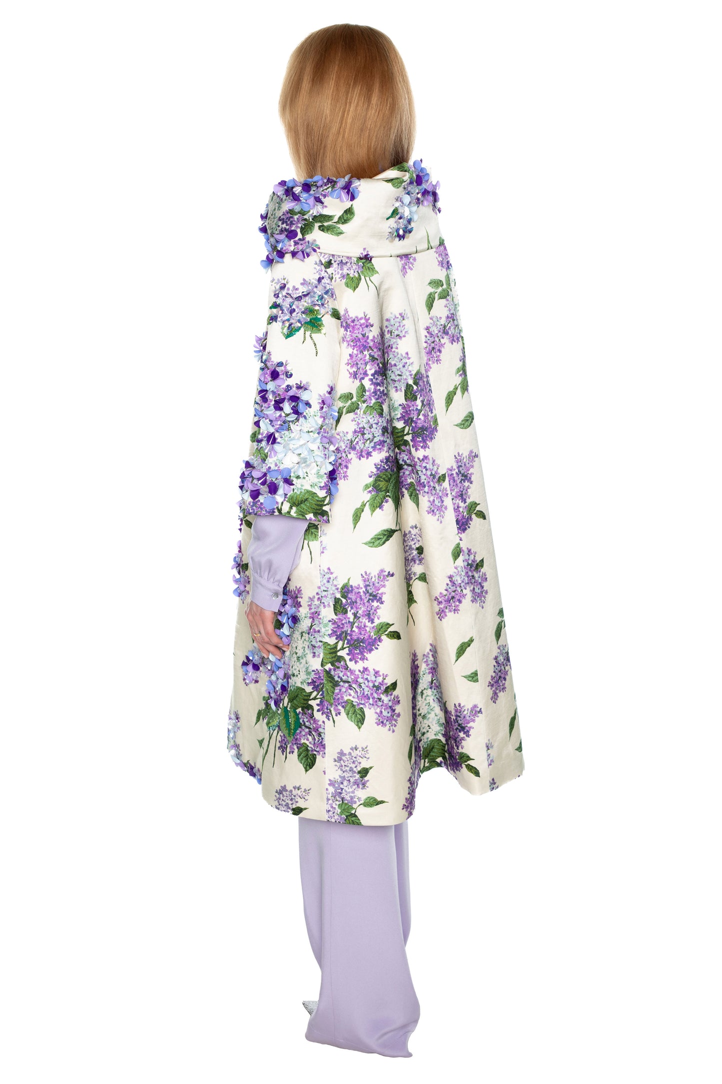 'LILAC GARDEN' EMBELLISHED JACKIE OPERA COAT - COATS - Libertine