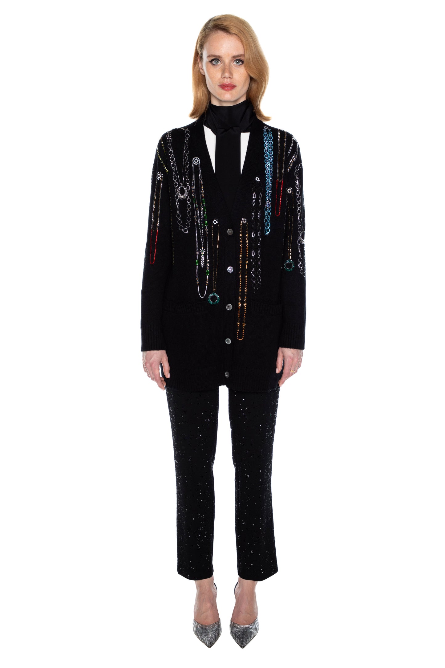 'NECKLACE GALLERY' OVERSIZED CARDIGAN - - Libertine