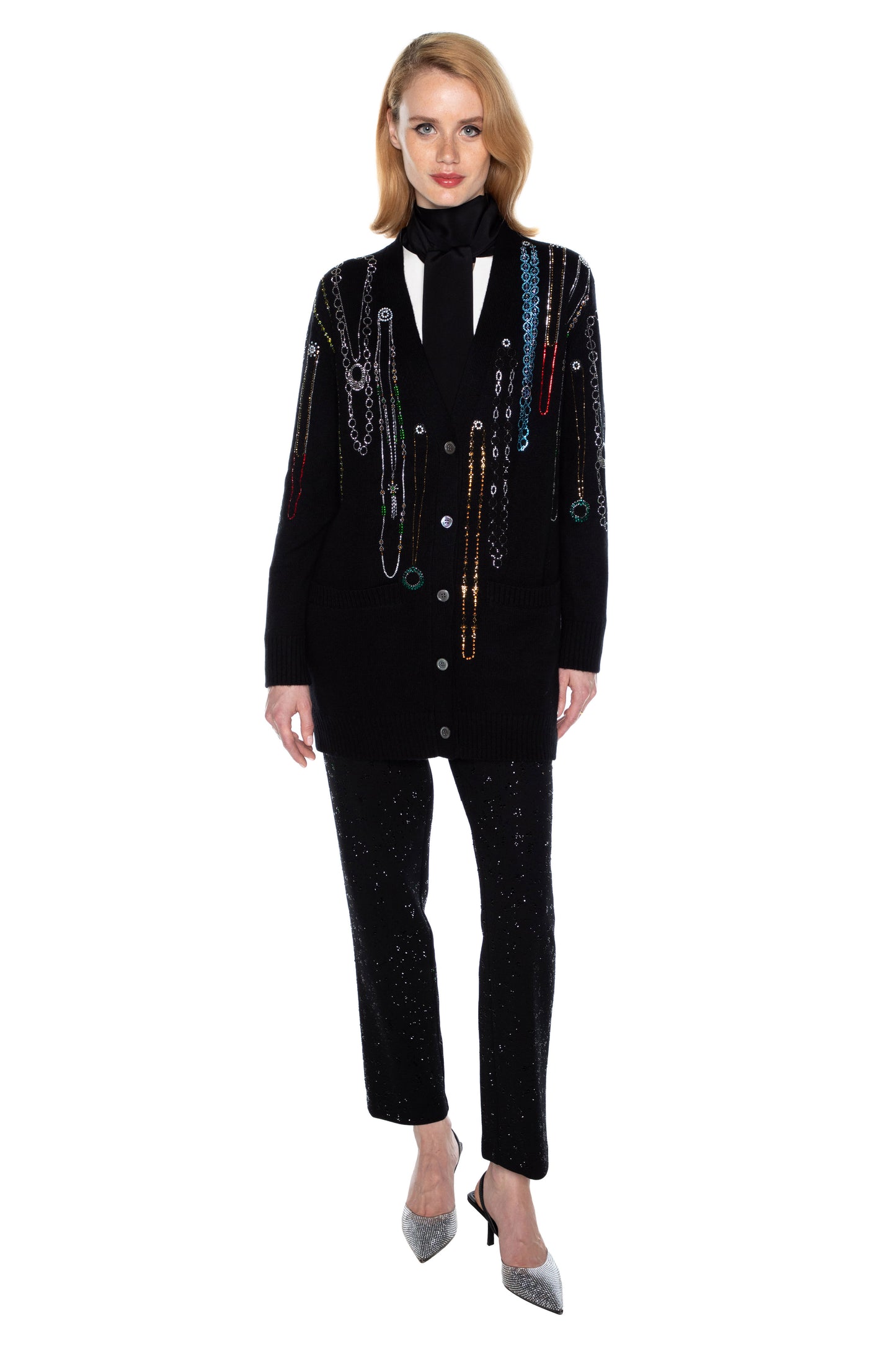 'NECKLACE GALLERY' OVERSIZED CARDIGAN - - Libertine