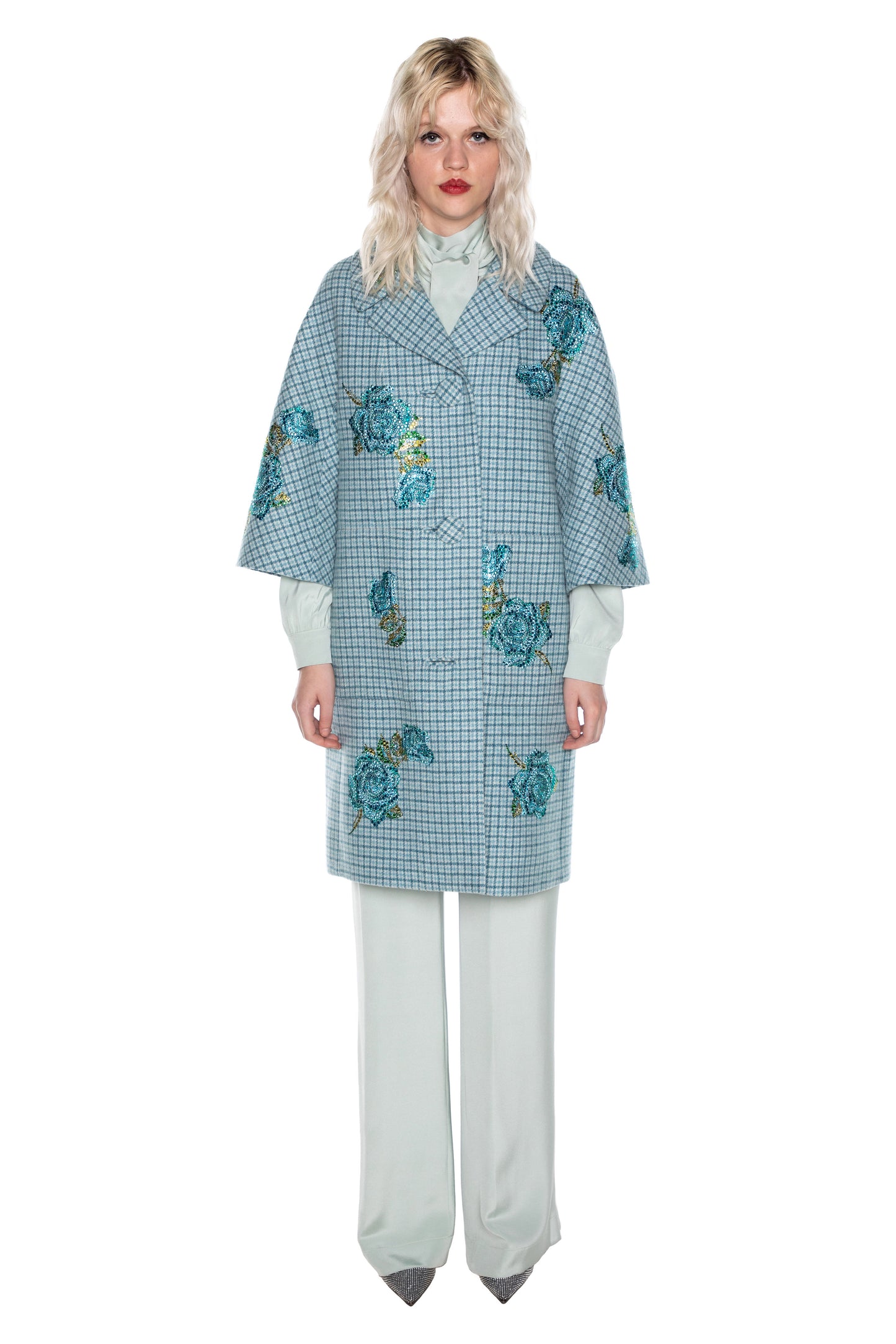 'PRINCE OF WHALES BLUEY BLUE' PATCH POCKET COAT - COATS - Libertine