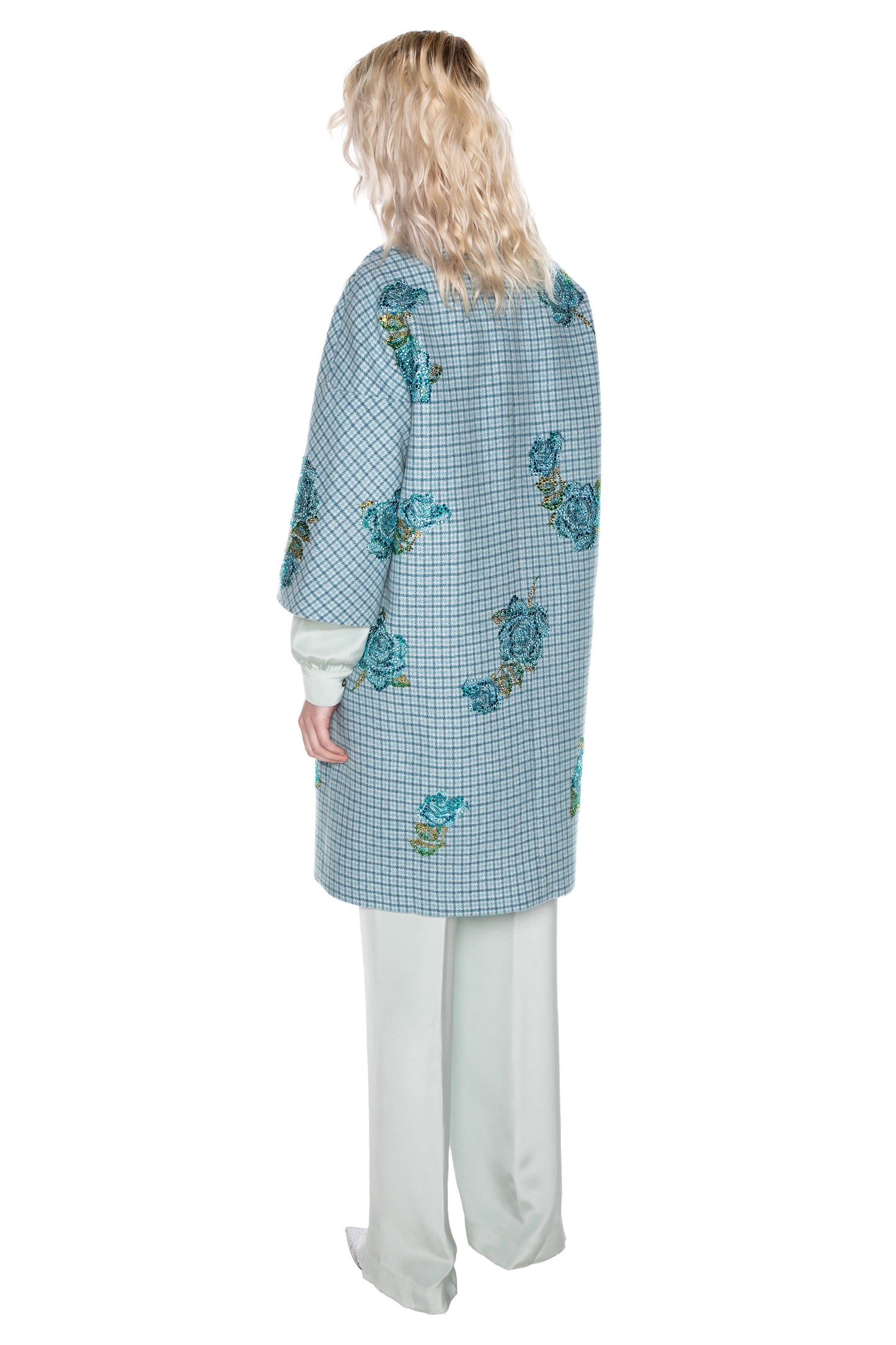 'PRINCE OF WHALES BLUEY BLUE' PATCH POCKET COAT - COATS - Libertine