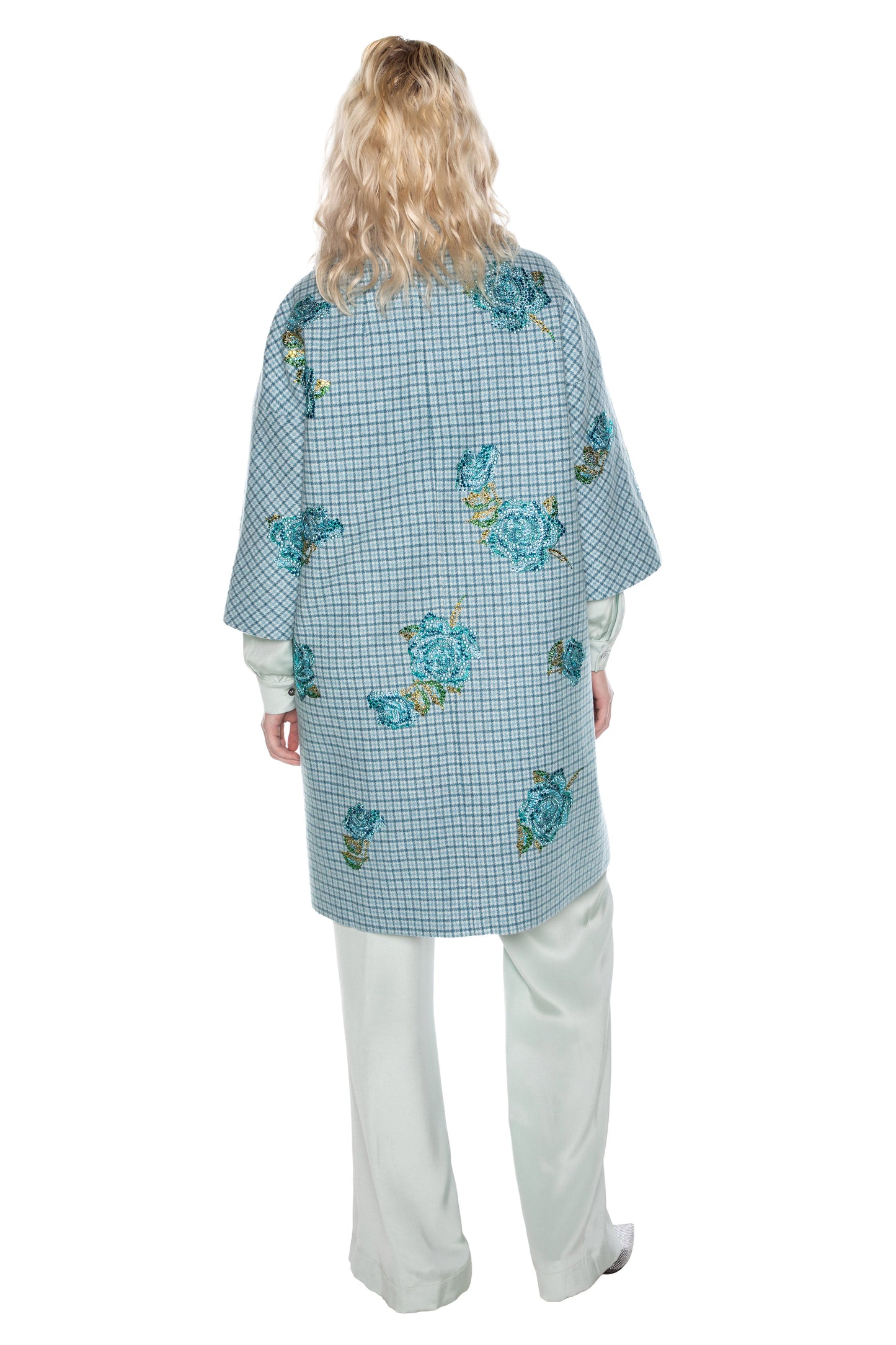 'PRINCE OF WHALES BLUEY BLUE' PATCH POCKET COAT - COATS - Libertine